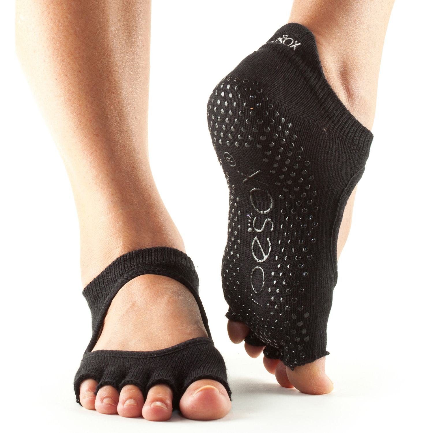 ToeSox Спортивні шкарпетки Half-Toe Bellarina Black Gr. M