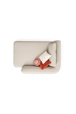 JVmoebel Chaiselongue Beige Chaiselongue Wohnlandschaft Couchtisch Sofas Wohnzimmer, Made in Europe