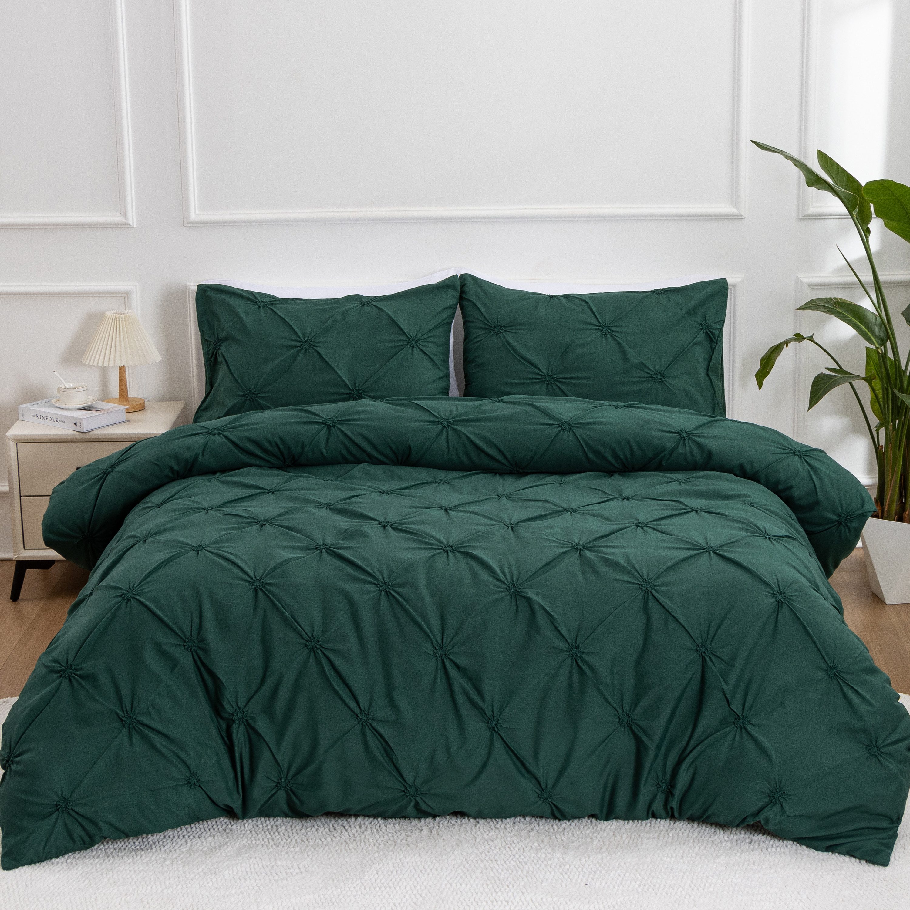 wohnTRAUM24 Bettwäsche Bettwäsche Pinch Pleat Bettbezug Set 135x200 cm, Pin günstig online kaufen