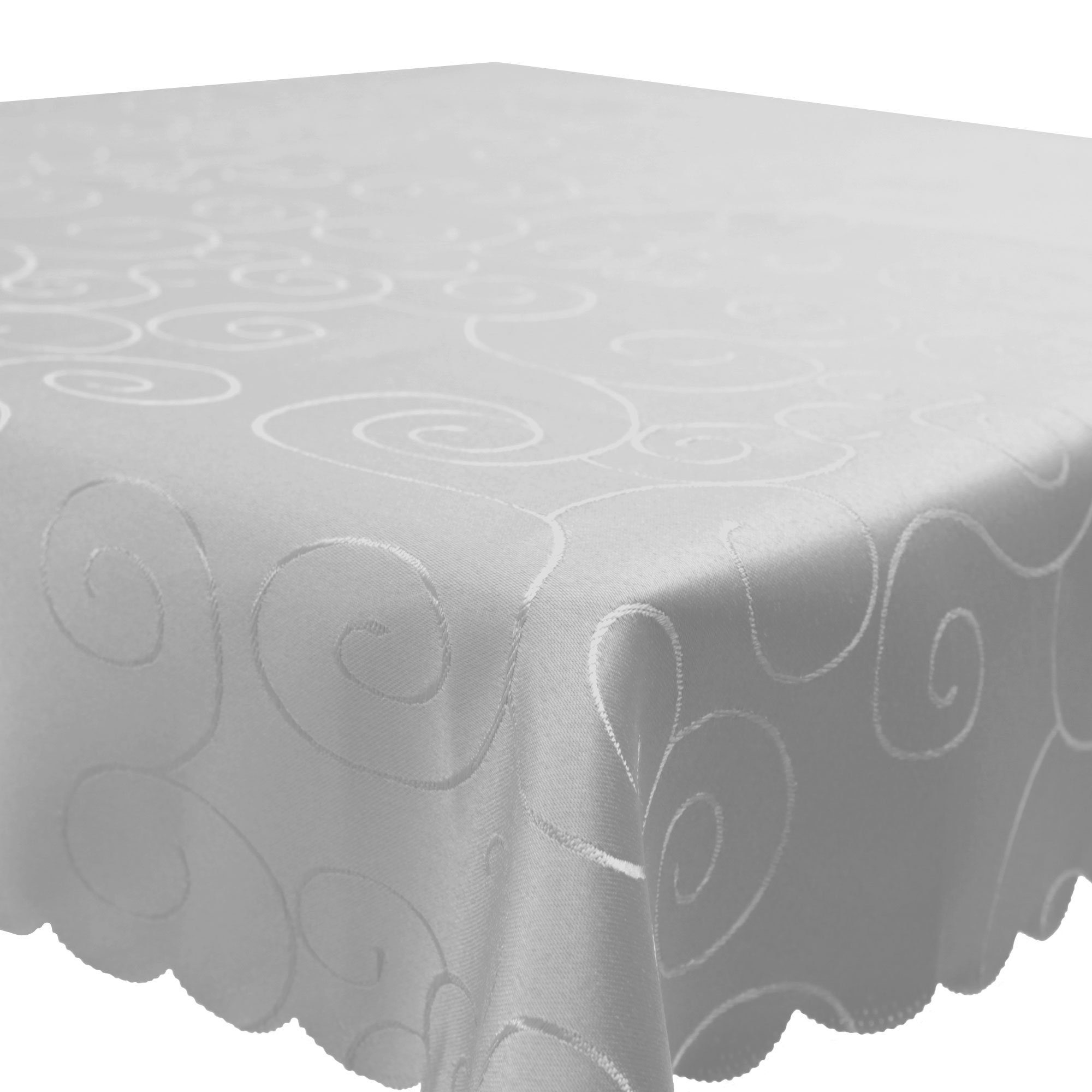 Haus und Deko Tischdecke Tischdecke Damast Ornamente eckig Circle Struktur günstig online kaufen