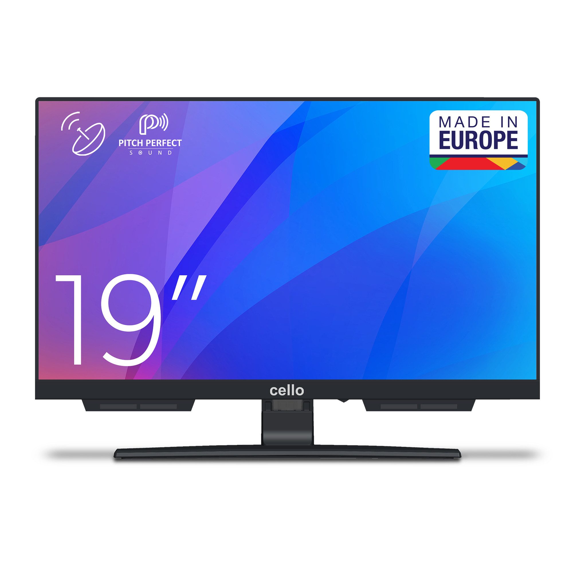 Cello 19 Zoll LED-Fernseher mit Triple-Tuner und Pitch Perfect Sound LED-Fernseher (48 cm/19 Zoll, HD-Ready, Perfect Pitch Sound, Triple-Tuner, USB-Mediafunktion, HDMI, VESA)