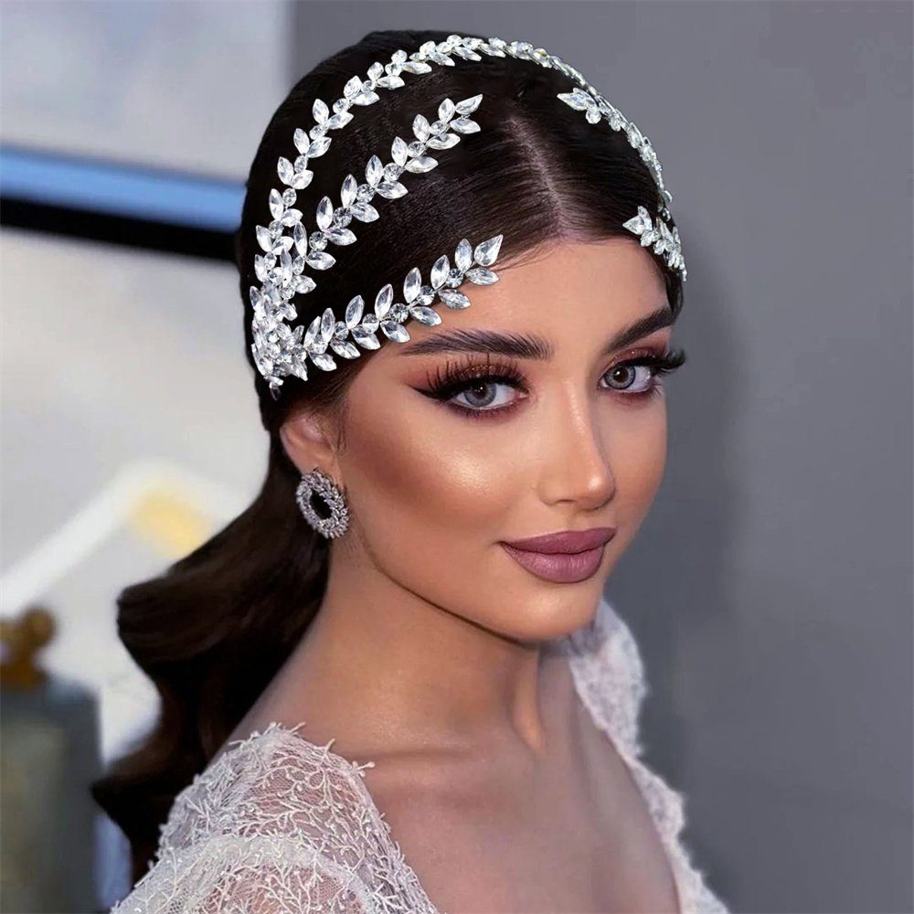 GLAMO Diadem Geeignet Strass-Haarbänder Kopfbedeckungen, Braut für (1-tlg) Party Hochzeit
