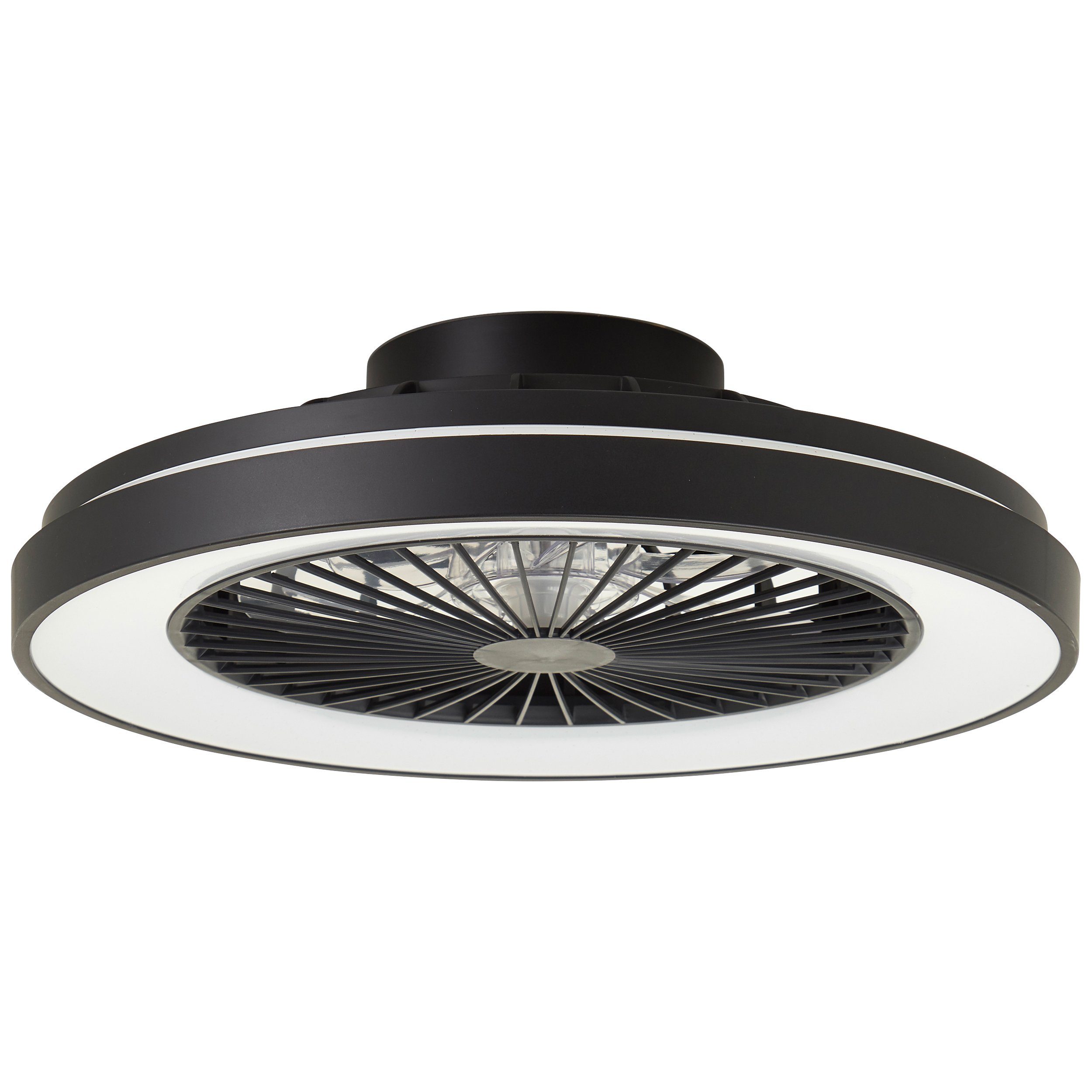 Brilliant LED Deckenleuchte Mazzaro Deckenventilator, CCT - über Fernbedienung, Dimmfunktion, Nachtlichtfunktion, Timerfunktion, Ventilatorfunktion, LED fest integriert, warmweiß - kaltweiß, Deckenlampe, Ventilator, 48,5 cm, digitales RGB, CCT, dimmbar