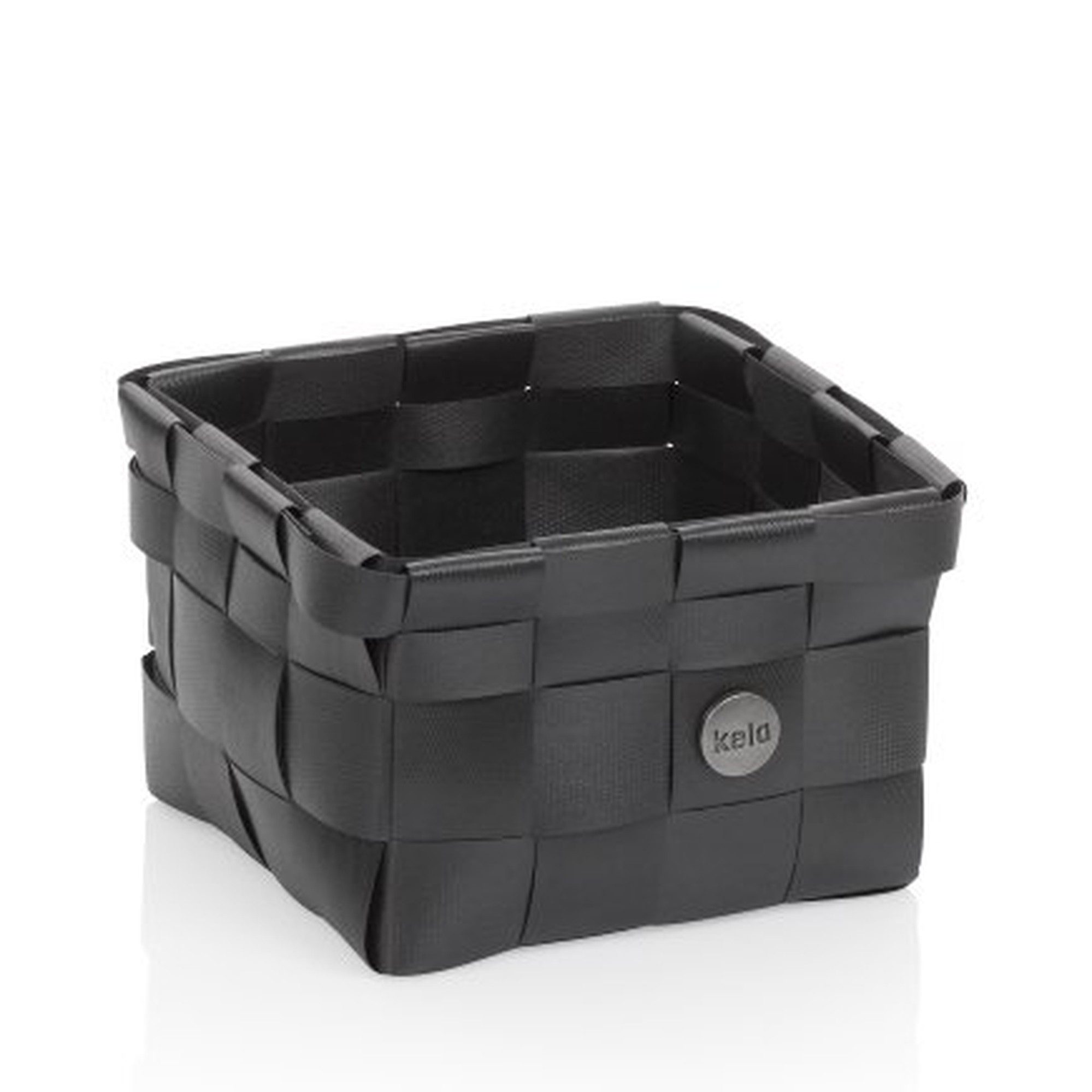 Aufbewahrungskorb Korb Neo aus recyceltem Kunststoff in Schwarz 15 x 15 x 10