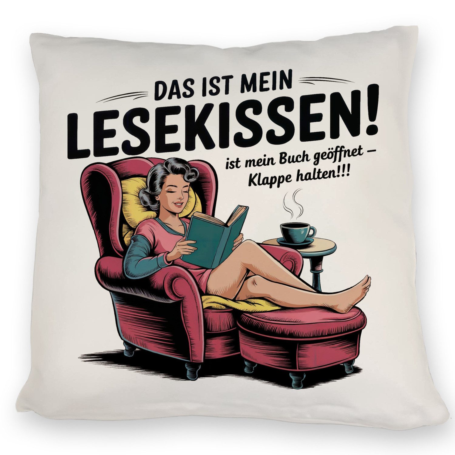 speecheese Dekokissen LeseKissen - Buch auf Klappe zu Kissen