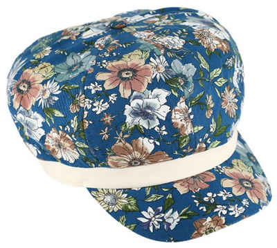 Breiter Trilby Kappe aus Baumwolle mit Blumenmuster