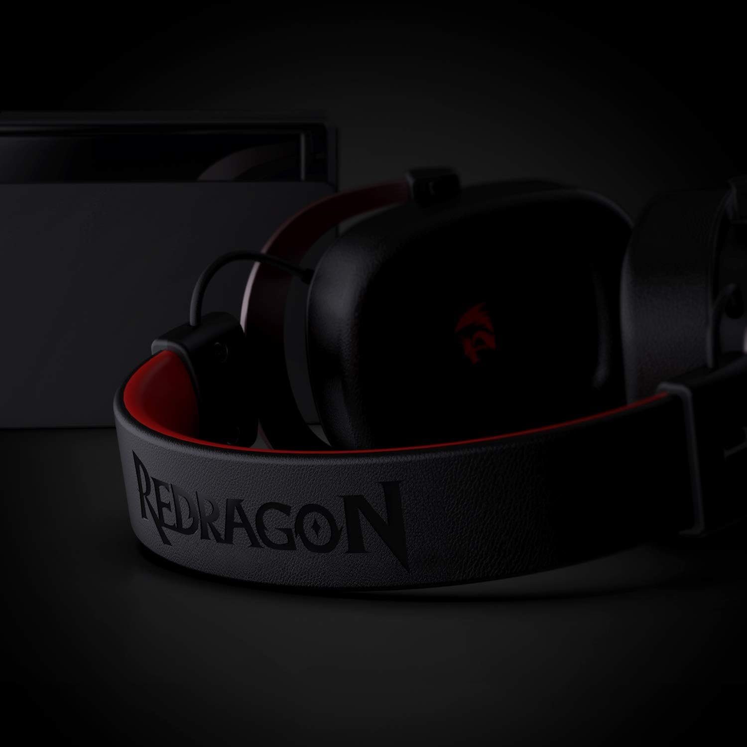 Redragon 1 Gaming-Headset (Memory Gaming-Kopfhörer Foam-Ohrpolster Mikrofon, 53-mm-Treiber) mit Kabelgebundene 7.1-Surround-Sound abnehmbarem