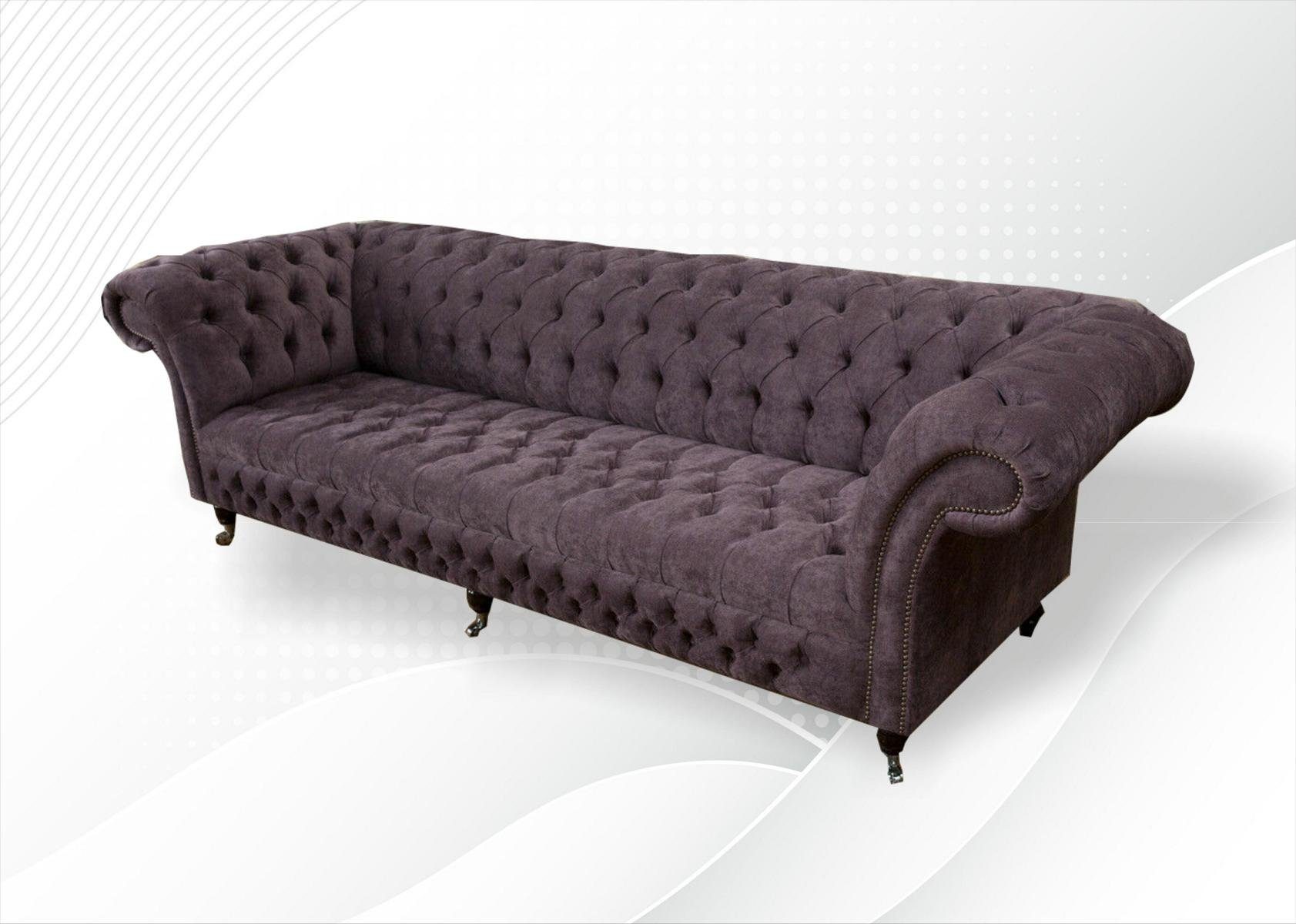 JVmoebel Sofa xxl Big Europe 265cm Sitzer Couch Leder, Polster Sofa in Made Chesterfield Sofas 4