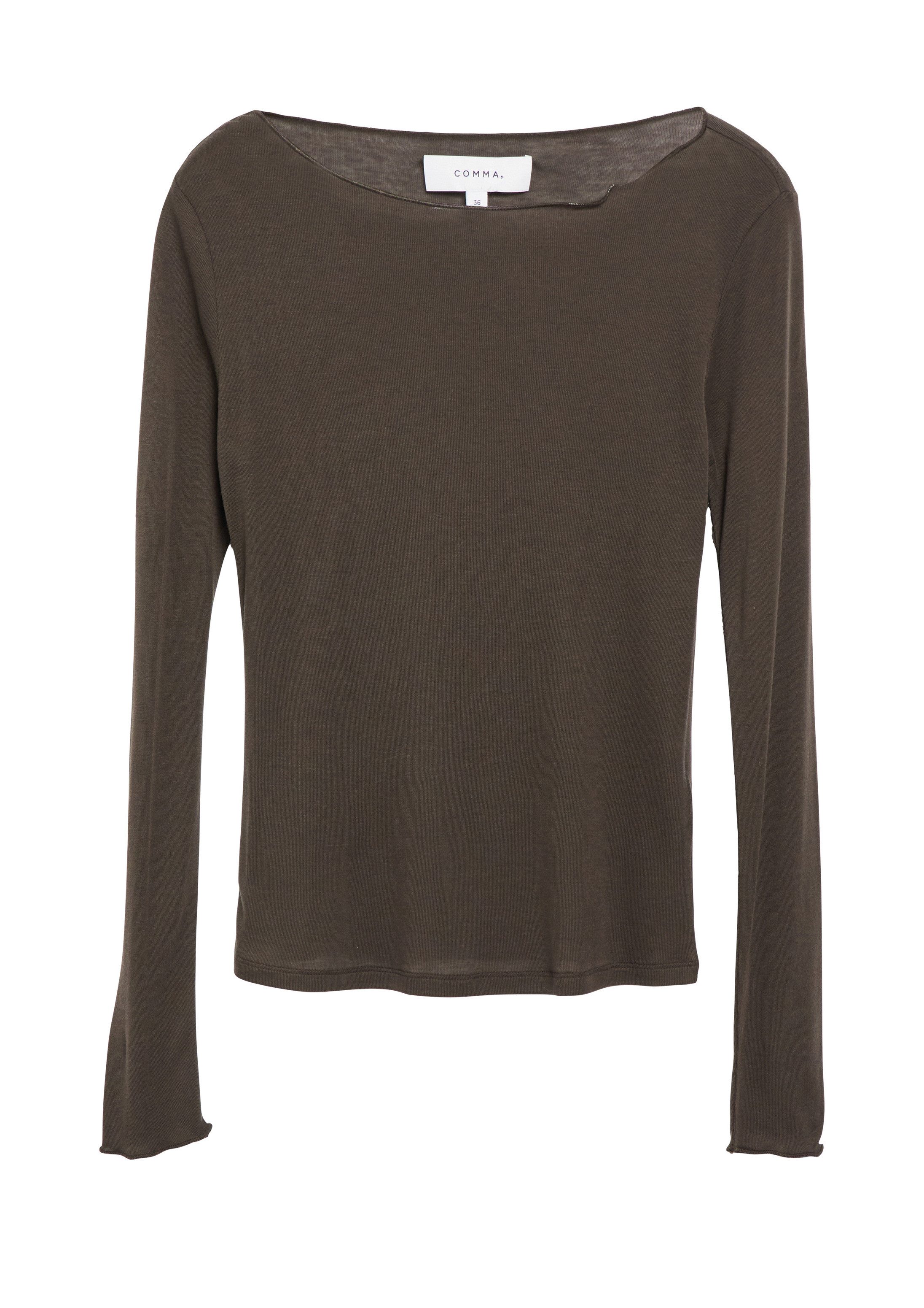 comma Langarmshirt T-Shirt T-Shirt