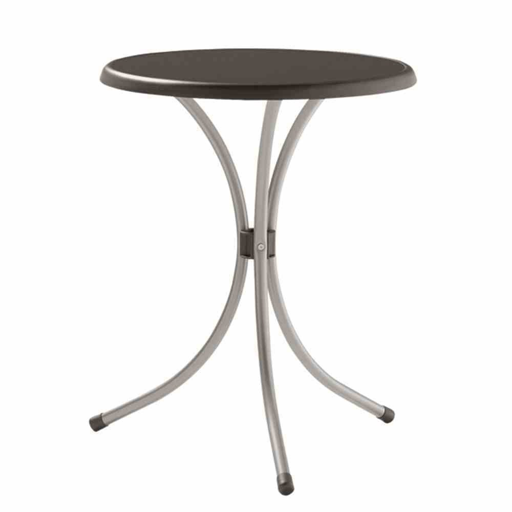 Bistrotisch in anthrazit, Mecalit®-Pro, Stahl - 72x60cm (HxD)
