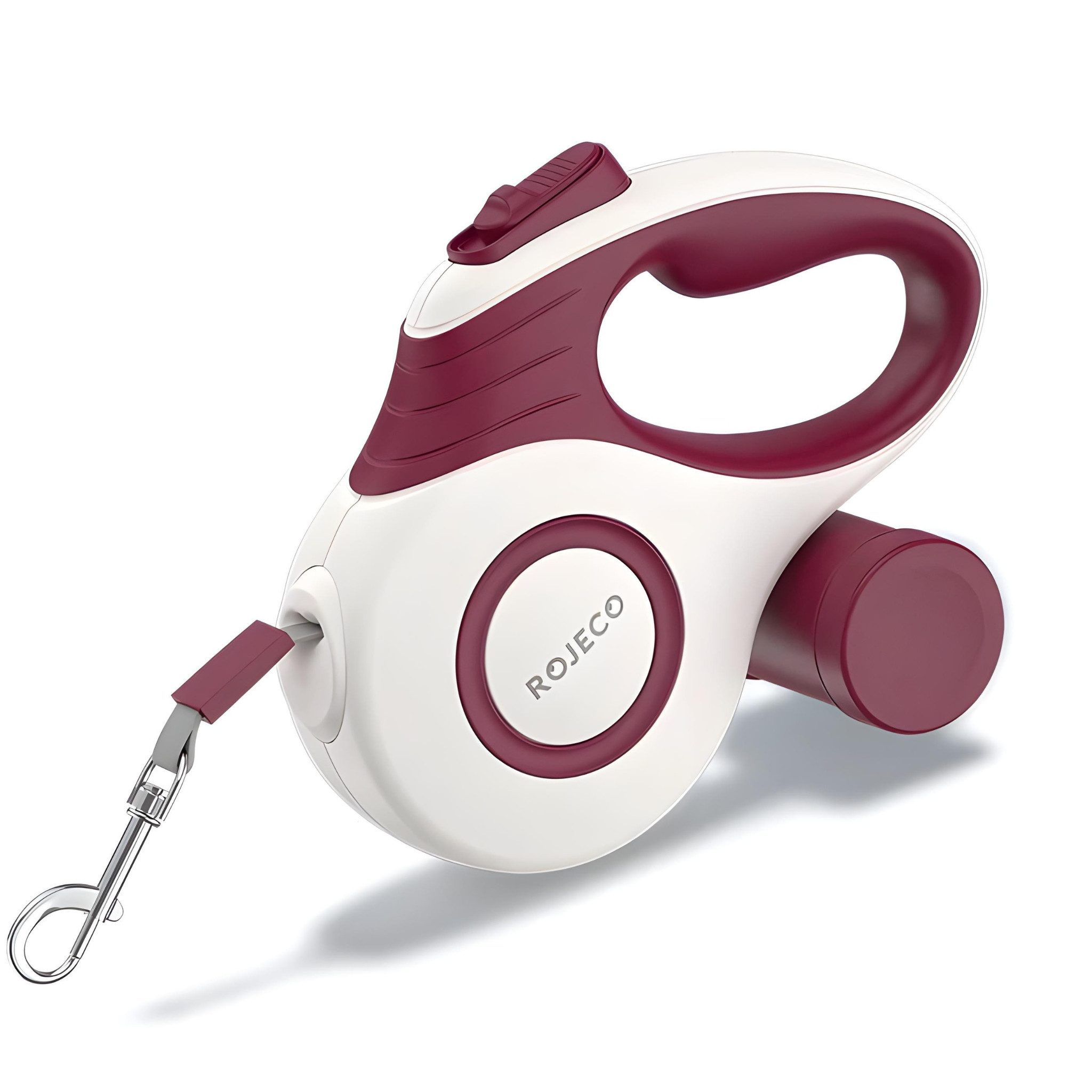 ROJECO Rollleine Hundeleine, automatische Hundeleine mit Beutelfach, Ausziehbare Hundeleine, ergonomischer Griff, Beutelrolle von ROJECO