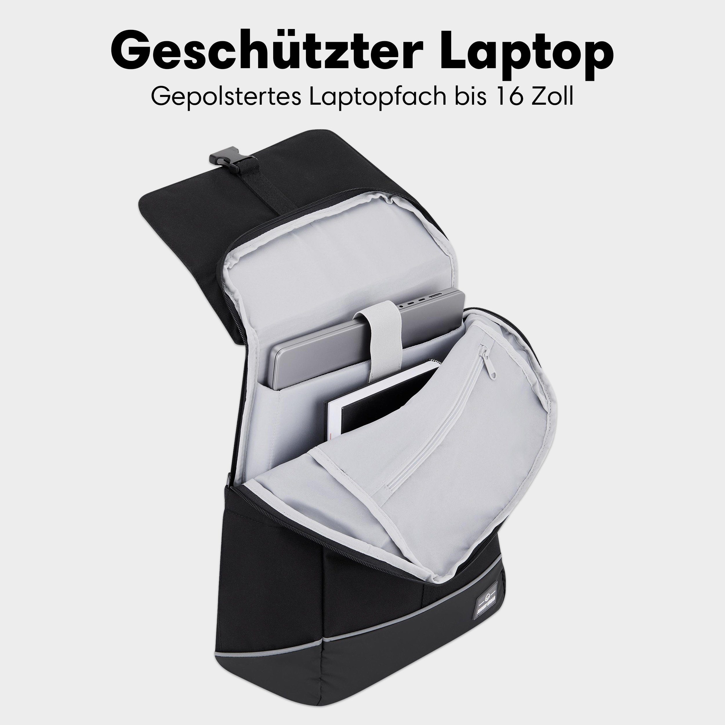 Johnny Urban Fahrradtasche MIKA BIKE, 2in1 Rucksack und Fahrradtasche Damen (1-tlg), Flexible Größe, Gepolstertes Laptopfach, Wasserabweisend