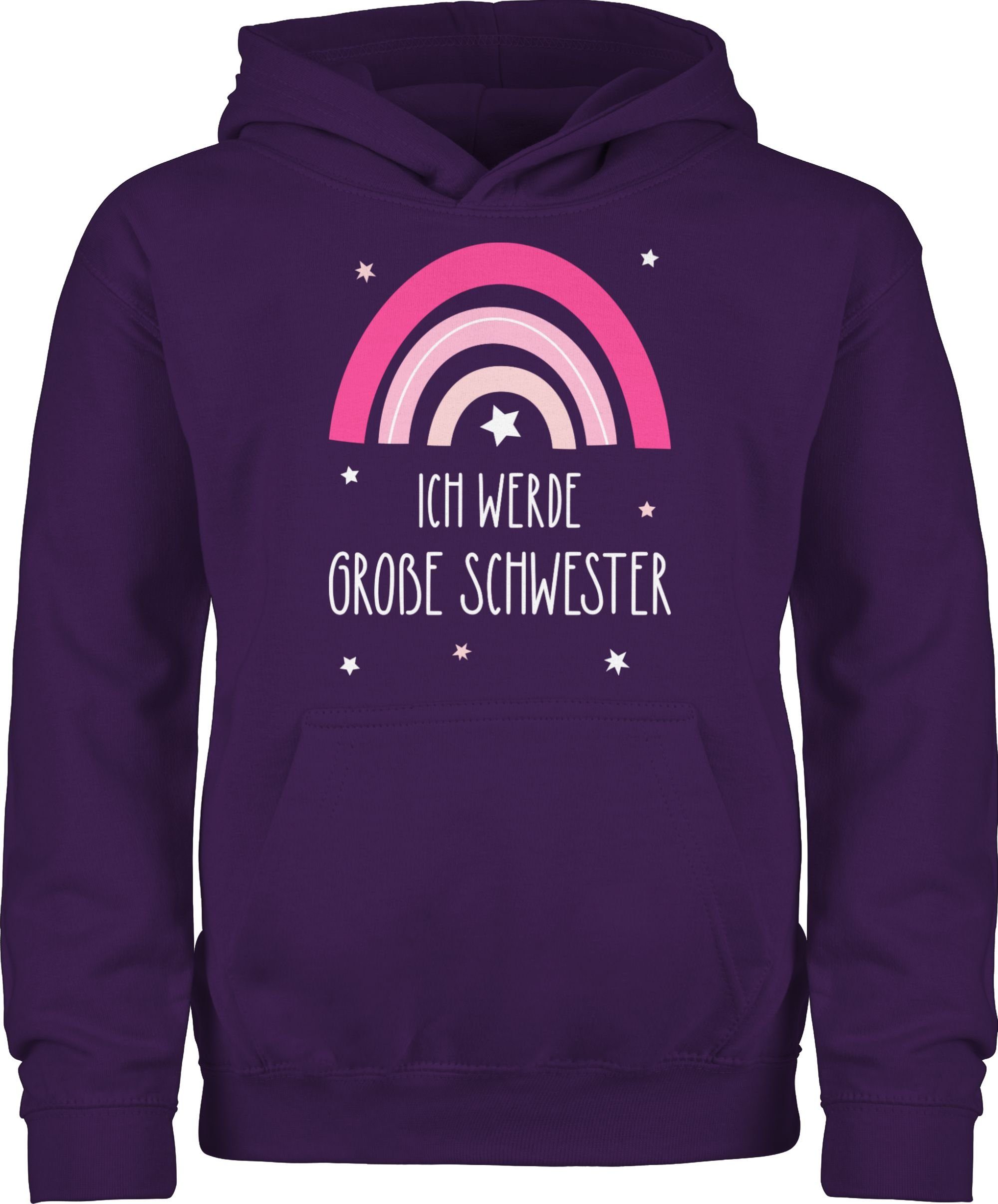 Hoodie Ich werde große Schwester - Regenbogen - grosse Schwester