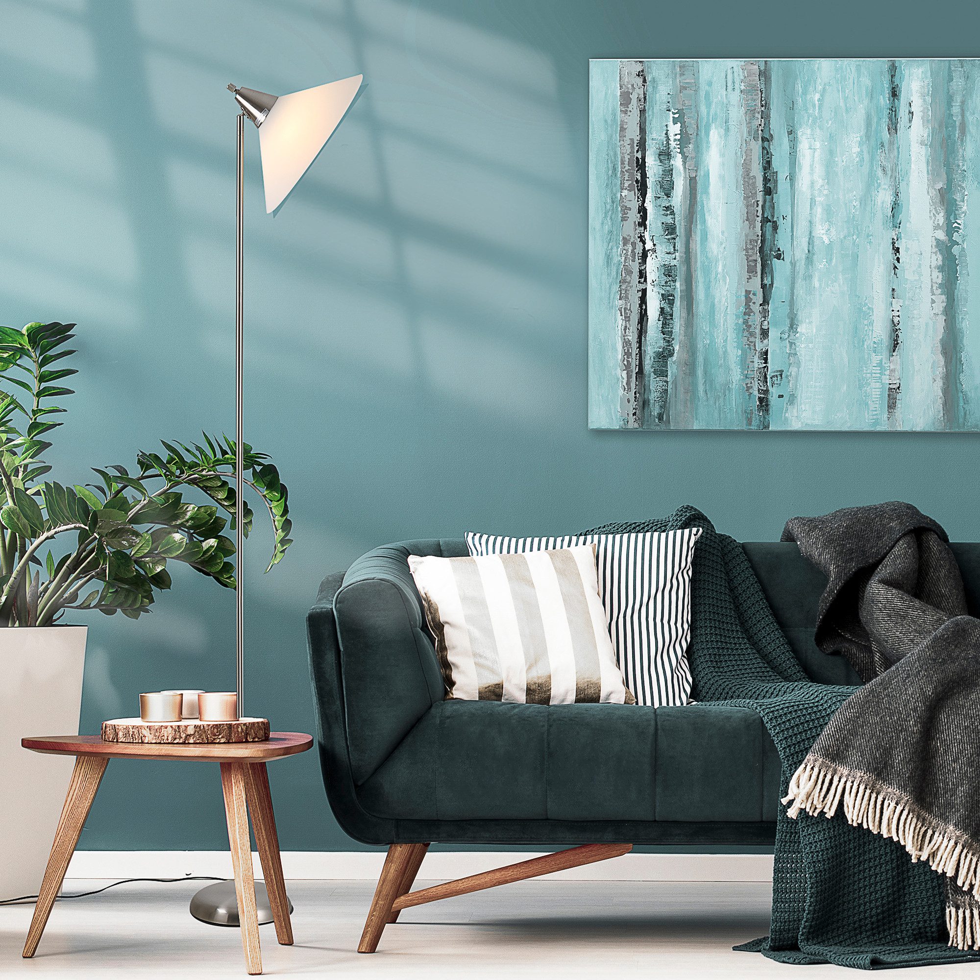 HOMCOM Stehlampe Stehleuchte, 1 x E27 (nicht im Lieferumfang enthalten)