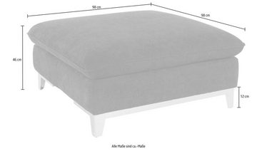 COTTA Polstergarnitur Teresa, (Set), Set: bestehend aus Ecksofa und Hocker, Ecksofa wahlweise Bettfunktion