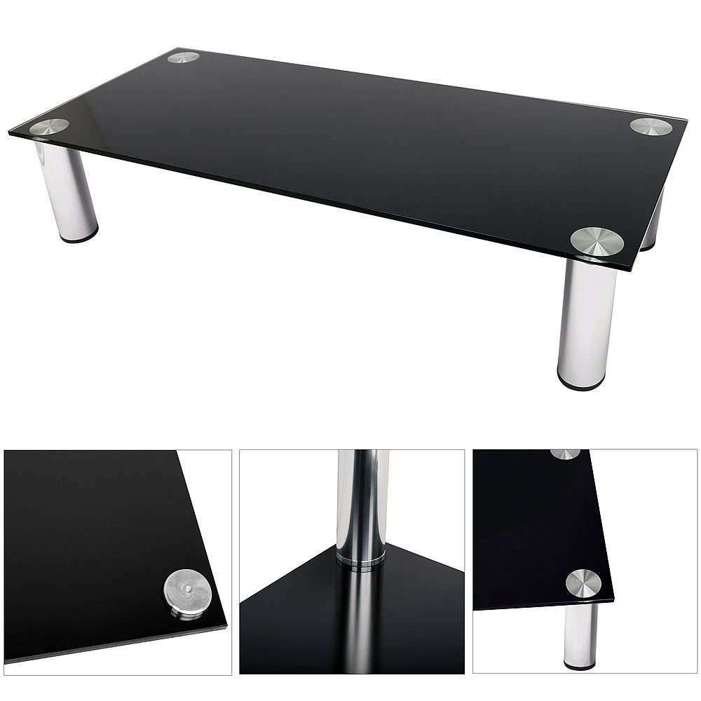 Feel2Home TV-Rack Monitorerhöhung Schreibtischaufsatz Ständer schwarz/weiß günstig online kaufen