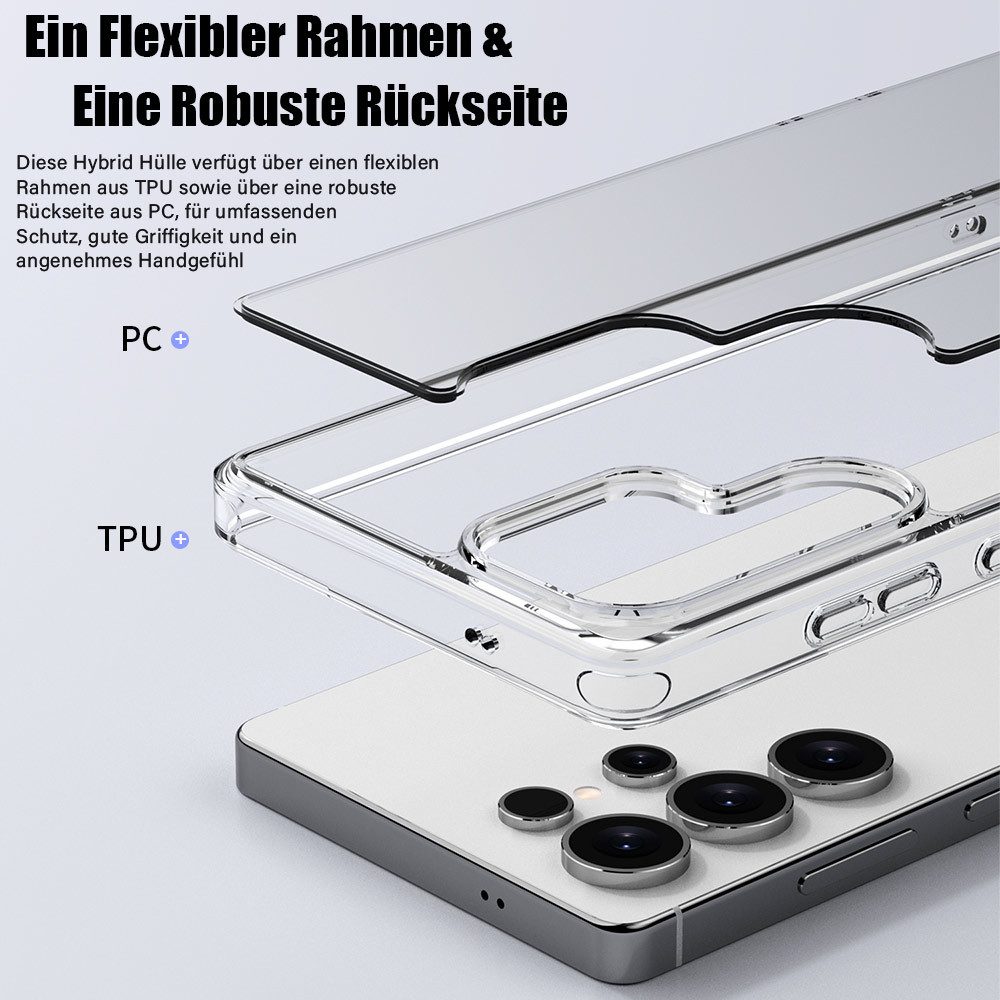 FITSU Handyhülle Case Transparent für Samsung Galaxy S25 Ultra Hülle MagSafe kompatibel 6,9 Zoll, Durchsichtige Hülle für Samsung Galaxy S25 Ultra Case Hybrid Cover