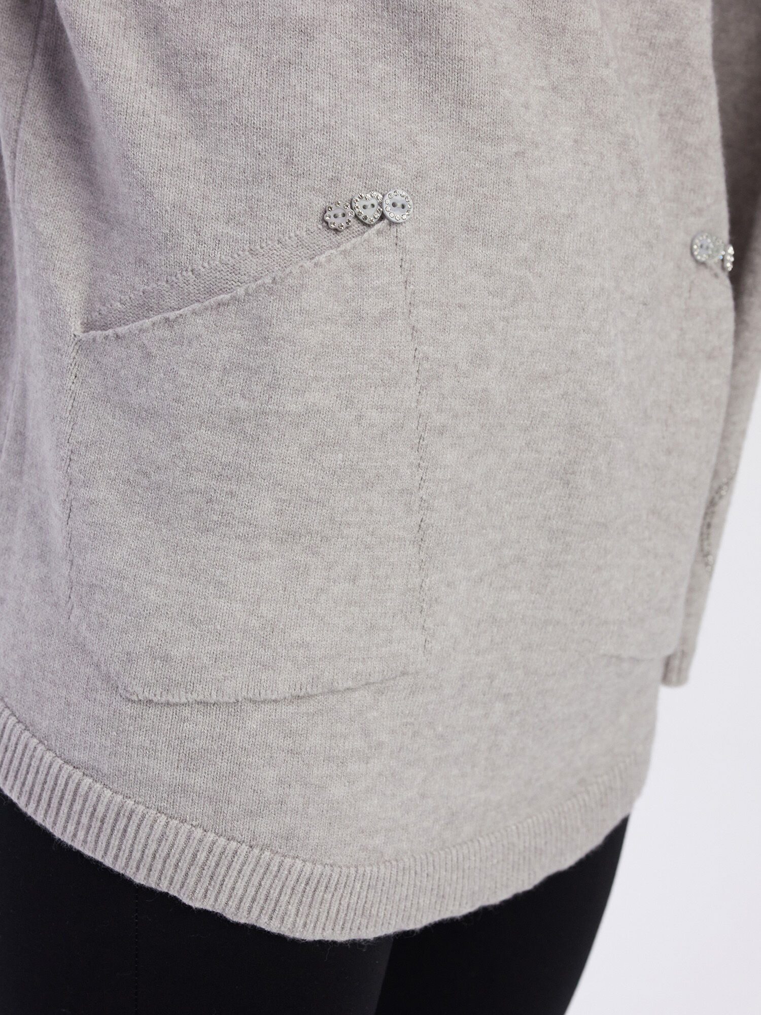 MONACO blue WEEKEND Longpullover Longshirt Figurumspielend (2-tlg) mit Schal