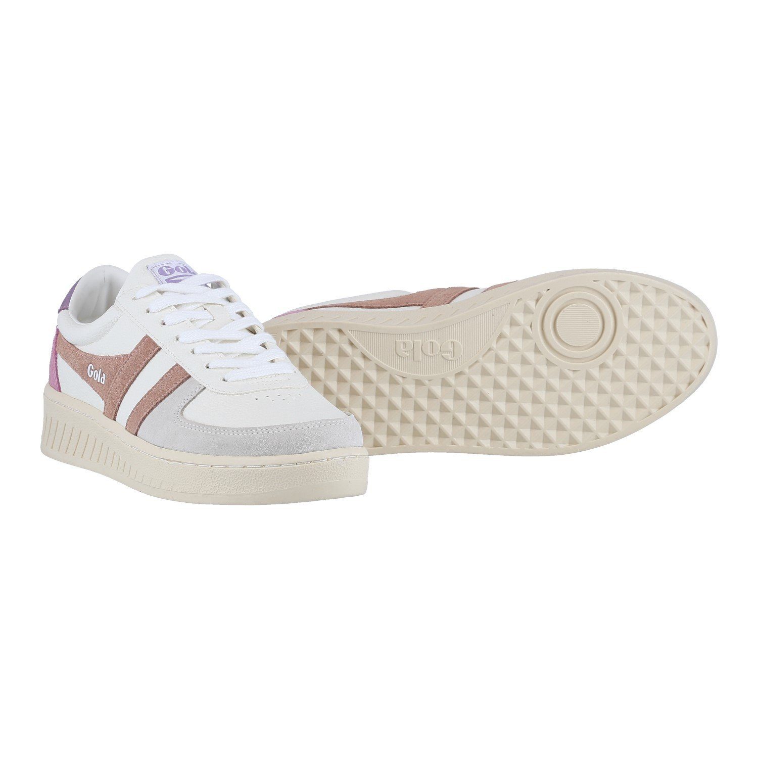 Gola Grandslam Trident weiss/hellbraun/violett Damen Sneaker