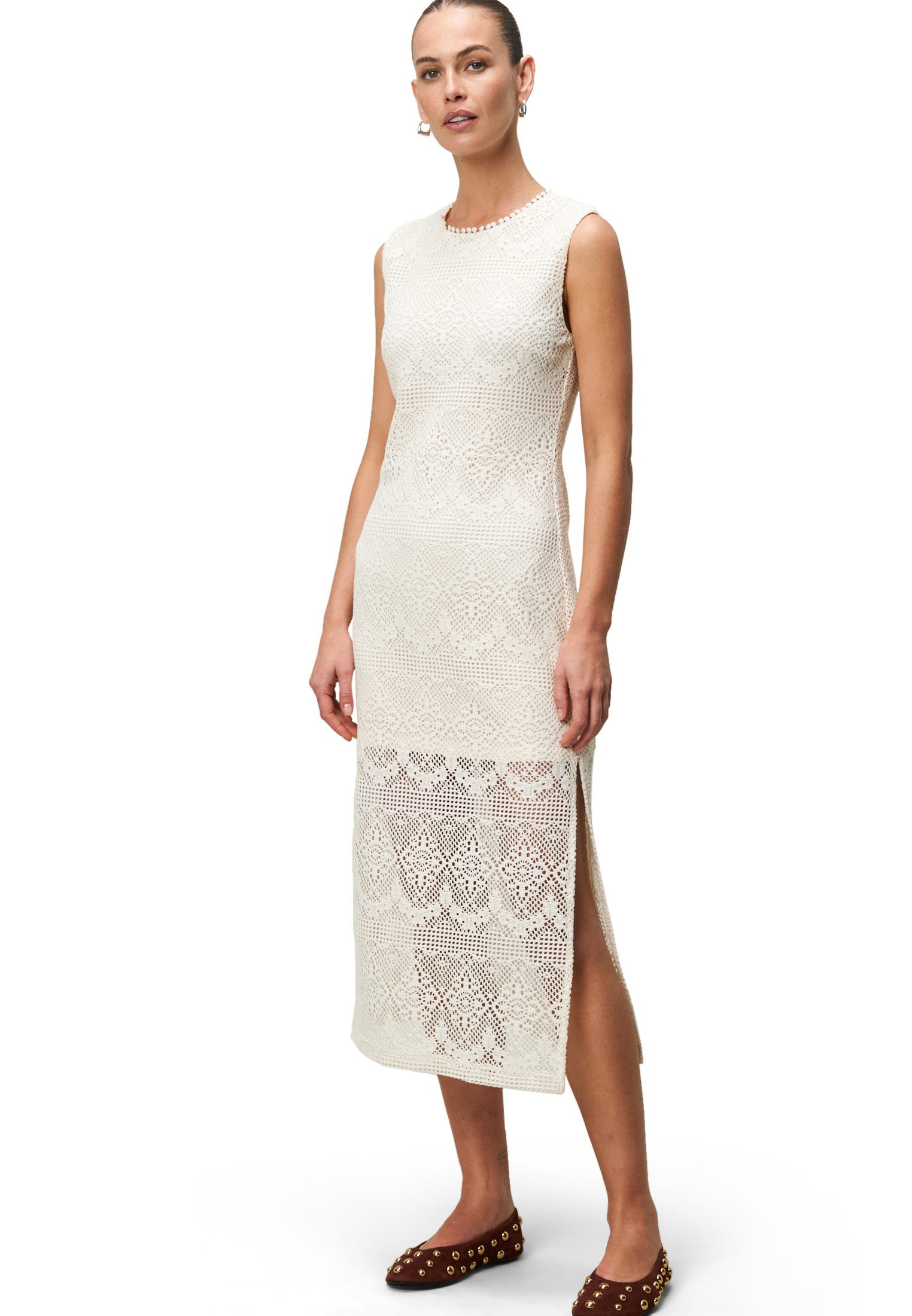 Midikleid zero Midikleid mit Spitzenbesatz