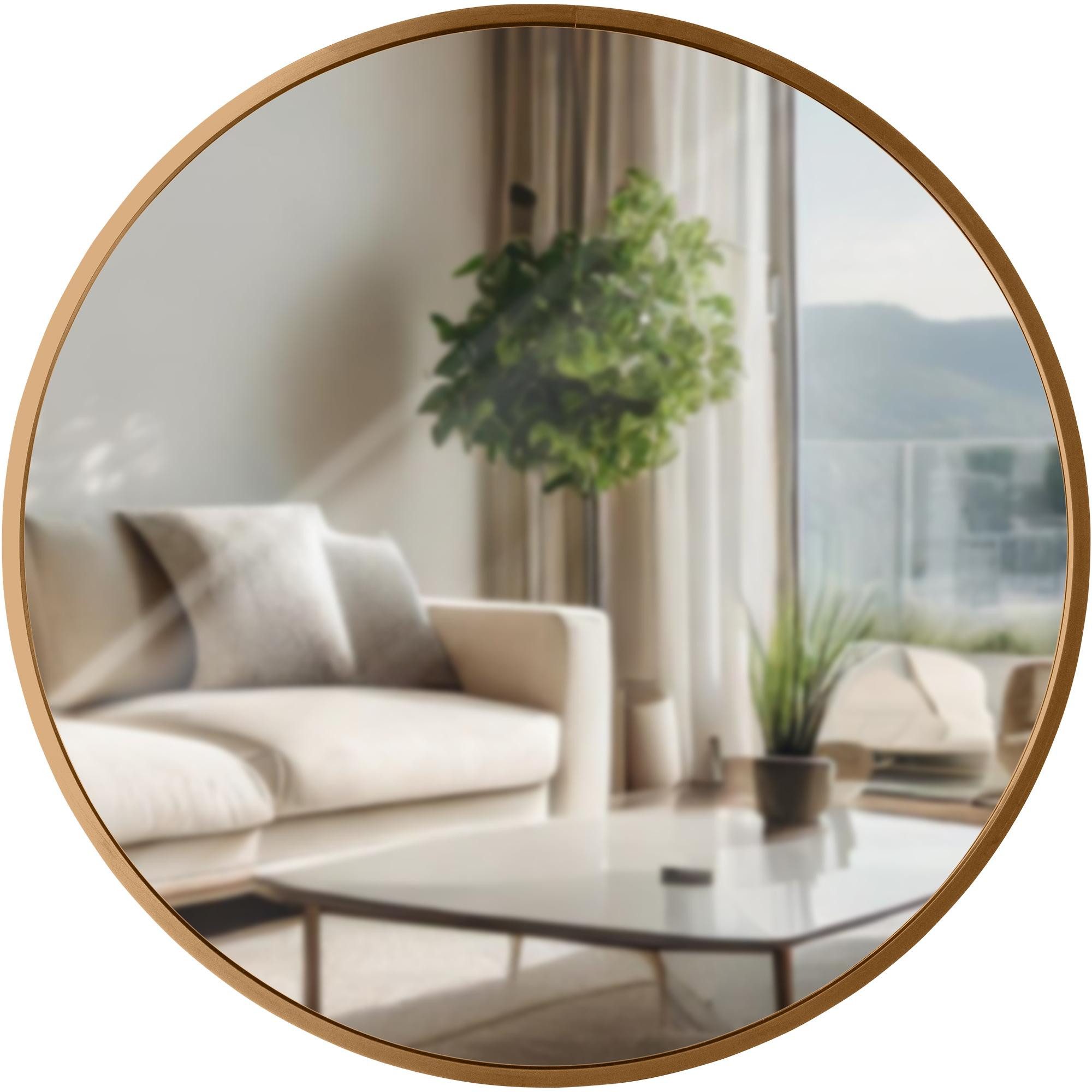 TPFLiving Зеркало Mirava (Harmonisches Mittelmaß für viele Raumgrößen, Perfekt für Flur, Schlafzimmer oder Badezimmer), Stilvoller Akzent ohne zu dominieren
