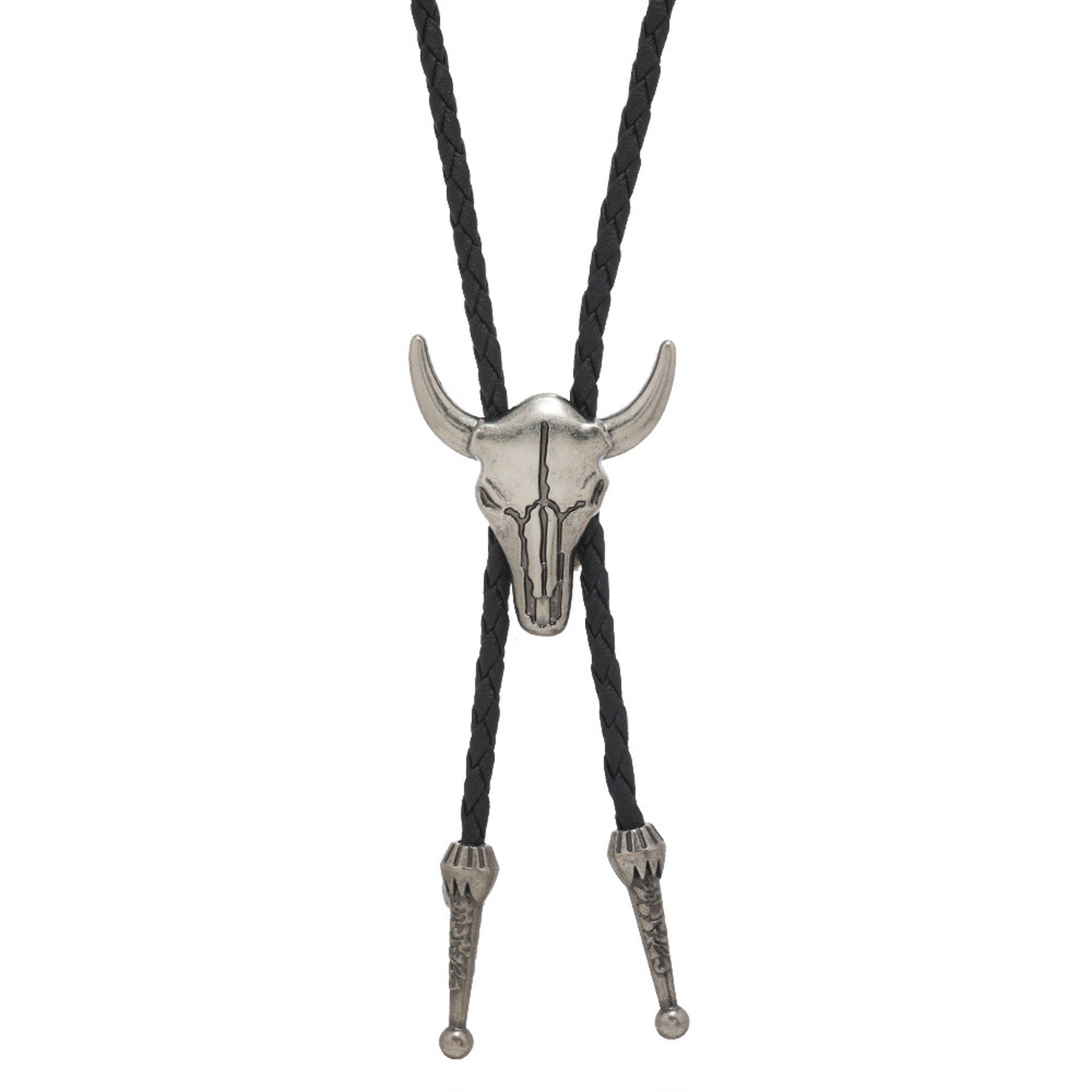 KARMA Krawatte Bolo Krawatte Herren Western Stil Sier Bronze od. Silber (Te günstig online kaufen