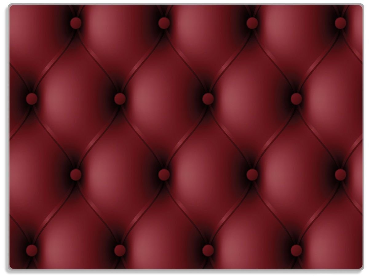 Wallario Schneidebrett Rote Ledertür, ESG-Sicherheitsglas, (inkl. rutschfester Gummifüße 4mm, 1-St), 30x40cm