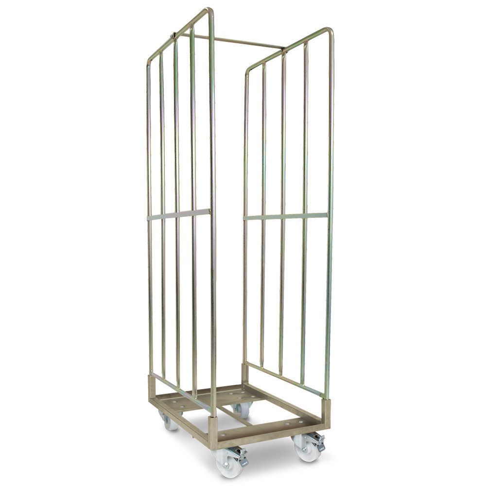 BRB-Lagertechnik Transportwagen Rollcontainer/Gitterrollwagen, Tragkraft 500 kg, BxTxH 480x640x1740 mm