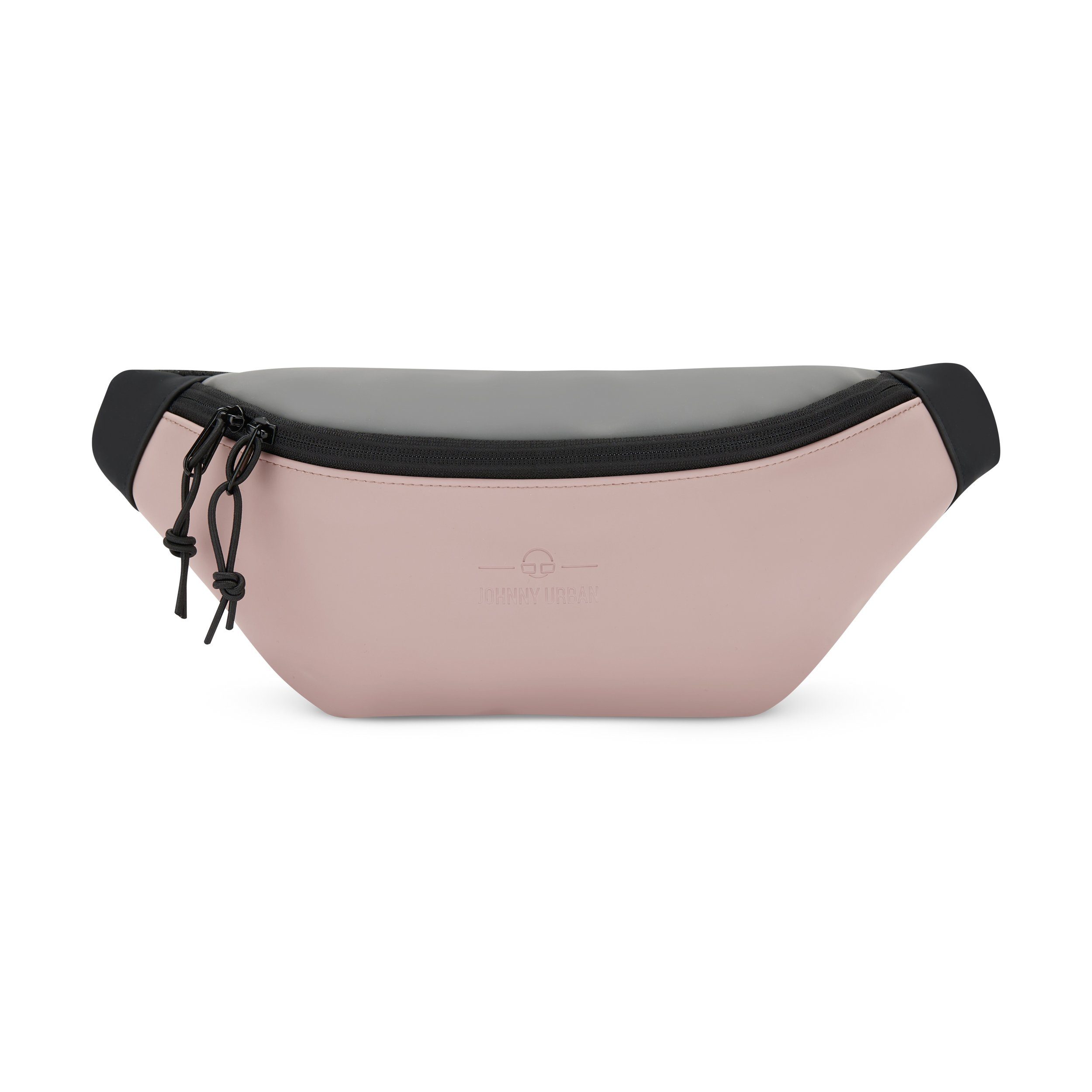 Johnny Urban Gürteltasche Riley Bauchtasche Damen Herren Wasserabweisend, 2-Wege-Reißverschluss, Größenverstellbar, Wasserabweisend Rosa-Grau