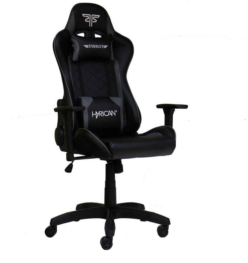 Hyrican Gaming-Stuhl "Striker Comander" schwarz, ergonomischer Gamingstuhl, Bürostuhl, Schreibtischstuhl, geeignet für Kinder und Jugendliche