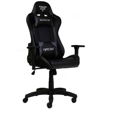 Hyrican Gaming-Stuhl "Striker Comander" schwarz, ergonomischer Gamingstuhl, Bürostuhl, Schreibtischstuhl, geeignet für Kinder und Jugendliche