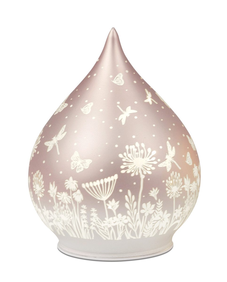 formano LED Dekolicht Tropfen pastell peach 15cm 21cm, LED fest integriert