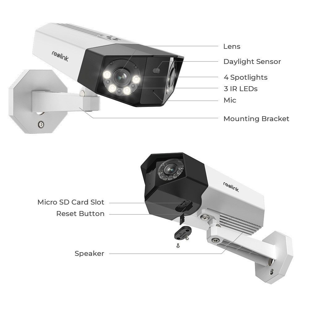 Reolink Überwachungskamera Reolink Duo Series P730 (Außenbereich, Innenbereich, Integrierte Sirene)
