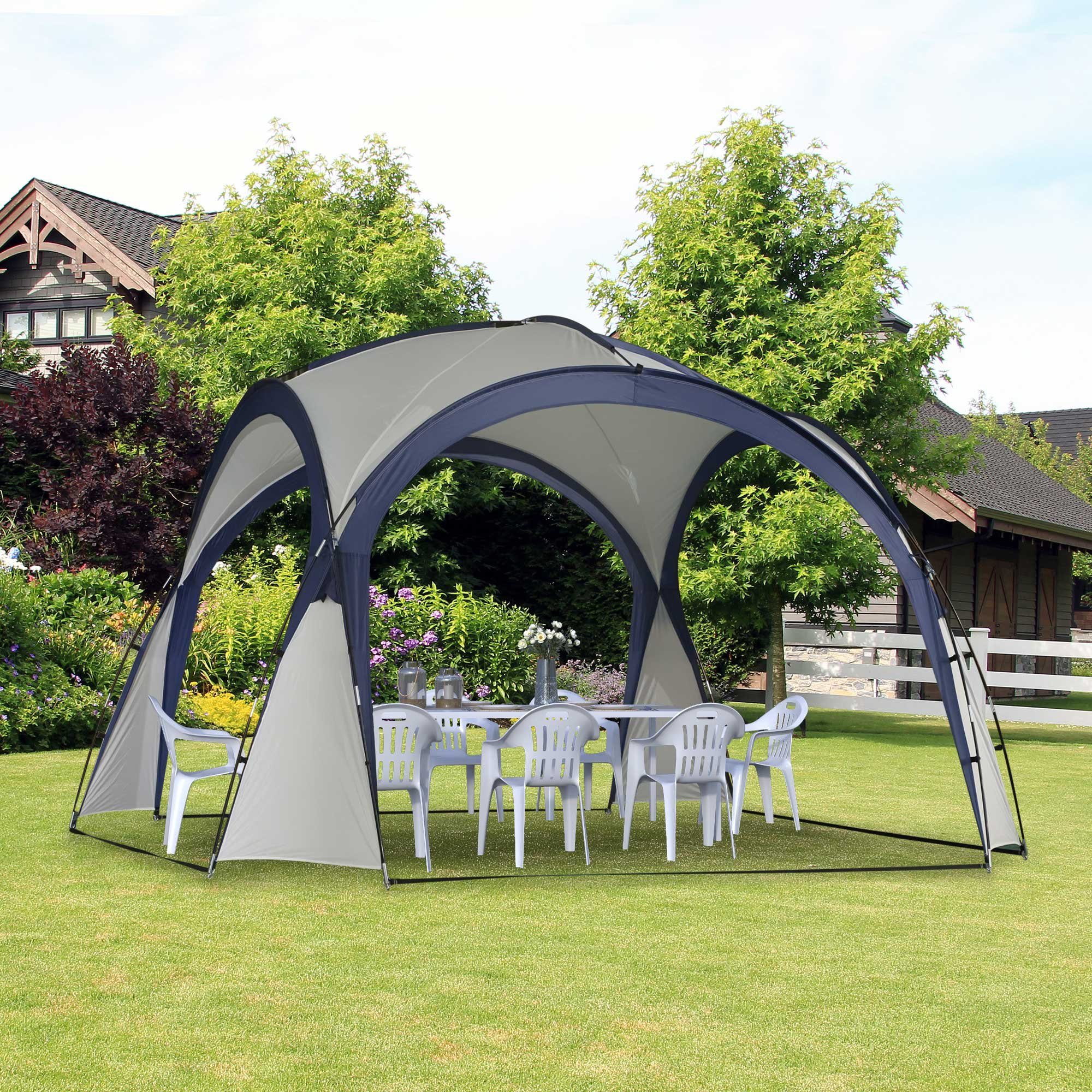 Outsunny Partyzelt Partyzelt, Festzelt, Glasfaser, UV-Schutz, günstig online kaufen
