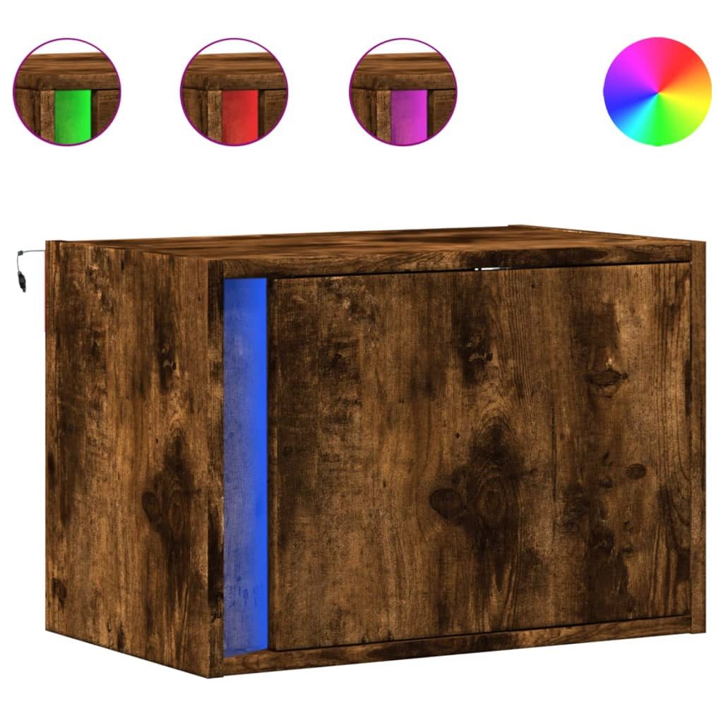 vidaXL Nachttisch Wand-Nachttische mit LED-Leuchten 2 günstig online kaufen