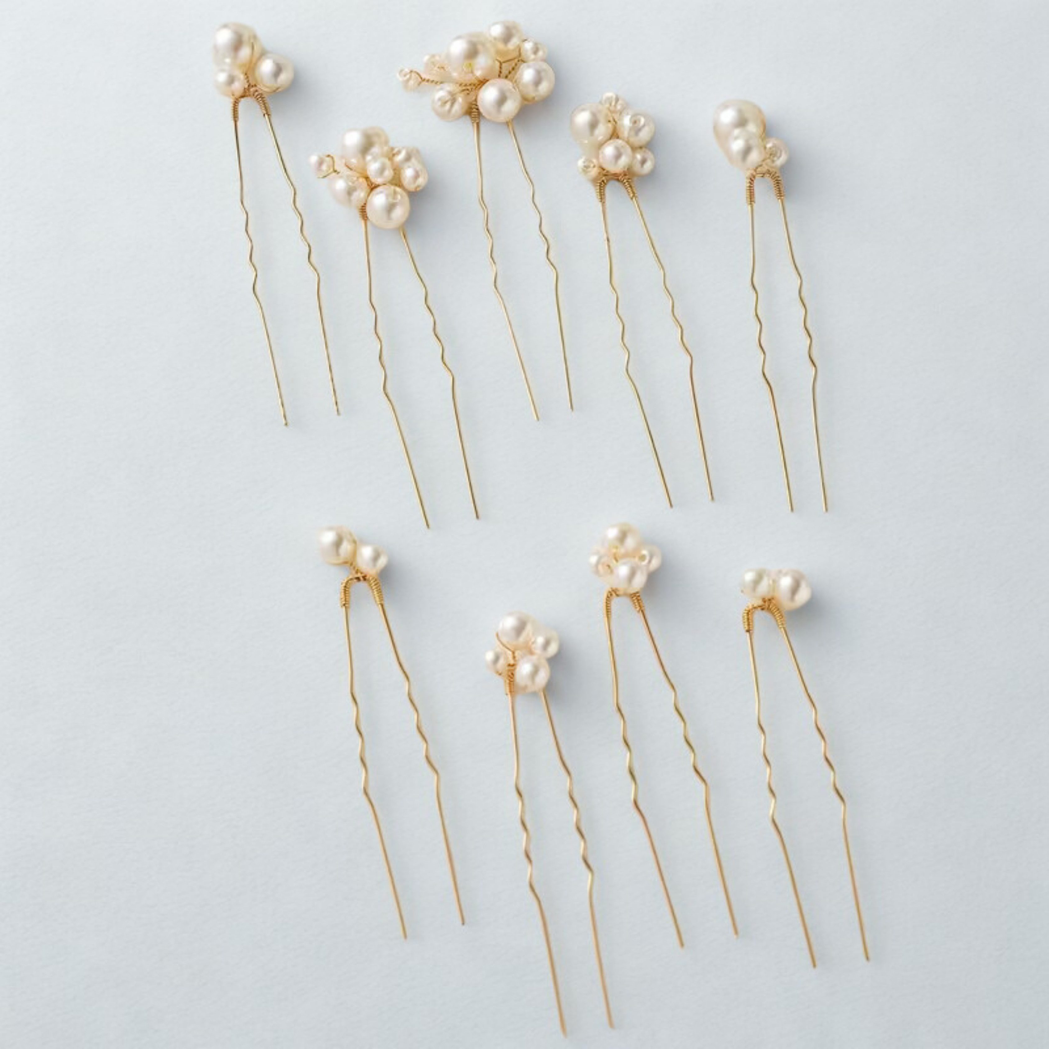 ANNIS WIESBADEN EST. 2021 Haarnadeln Perlen-Haarnadel Set, 8 Perlen-Haarnadeln, Brautschmuck Haarschmuck, Set, Set beinhaltet 9 feine Perlen-Haarnadeln