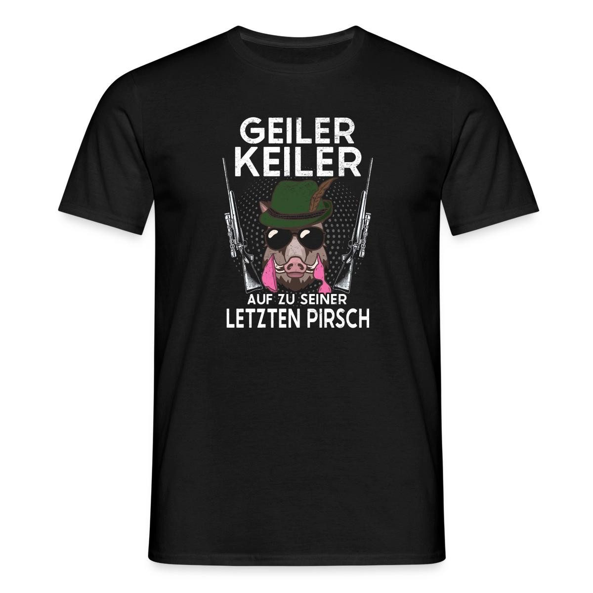 Spreadshirt Geiler Keiler Bräutigam Junggesellenabschied JGA Jäger Männer T-Shirt (1-tlg)