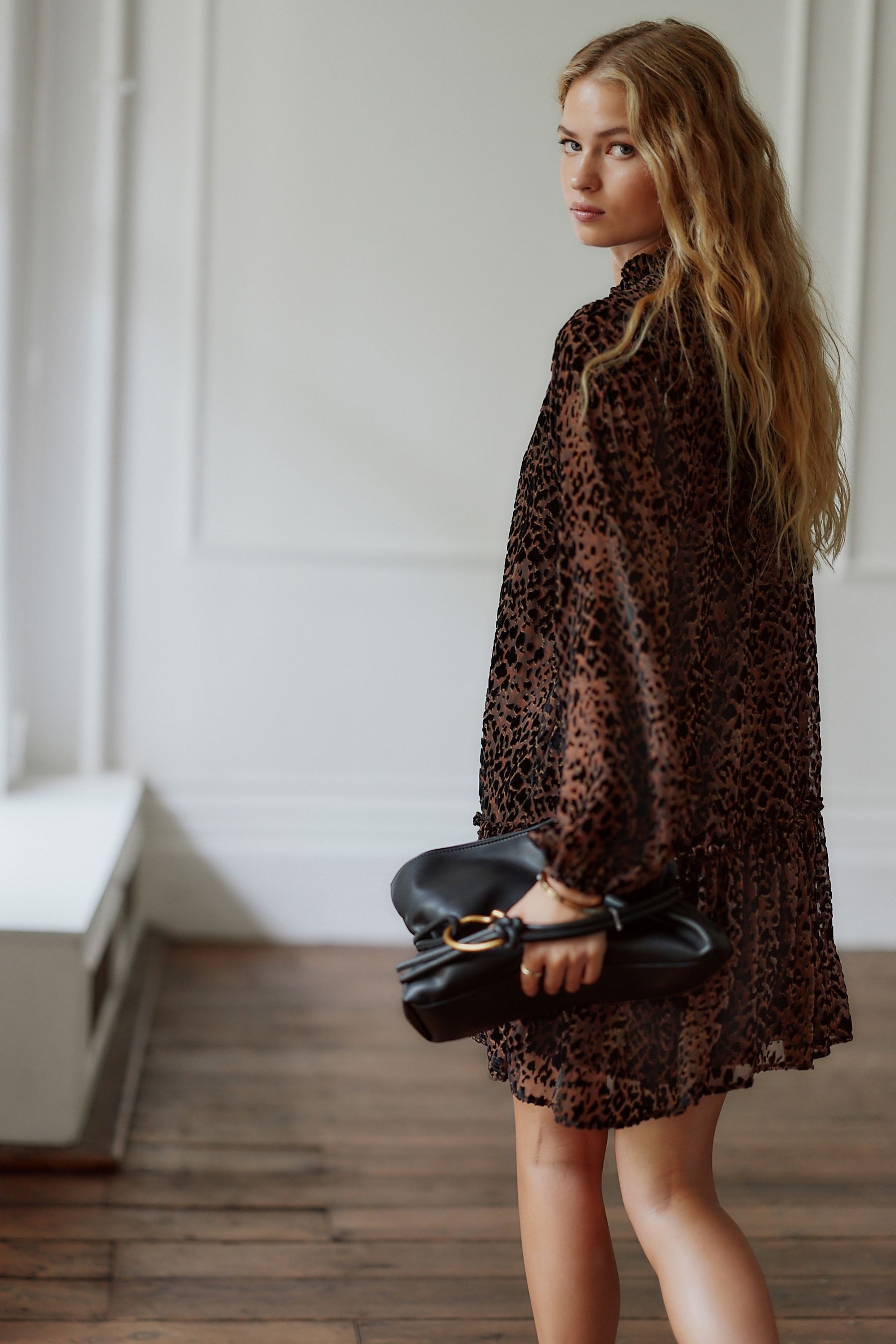 Next Minikleid Langärmeliges, gestuftes Minikleid zum günstig online kaufen
