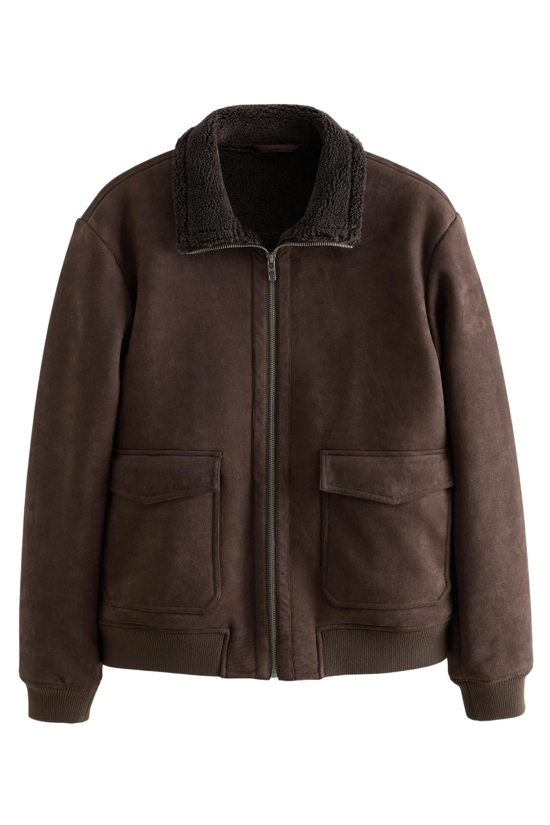 Next Lederjacke Jacke aus Velourskunstfell mit Teddyfutter (1-St) günstig online kaufen