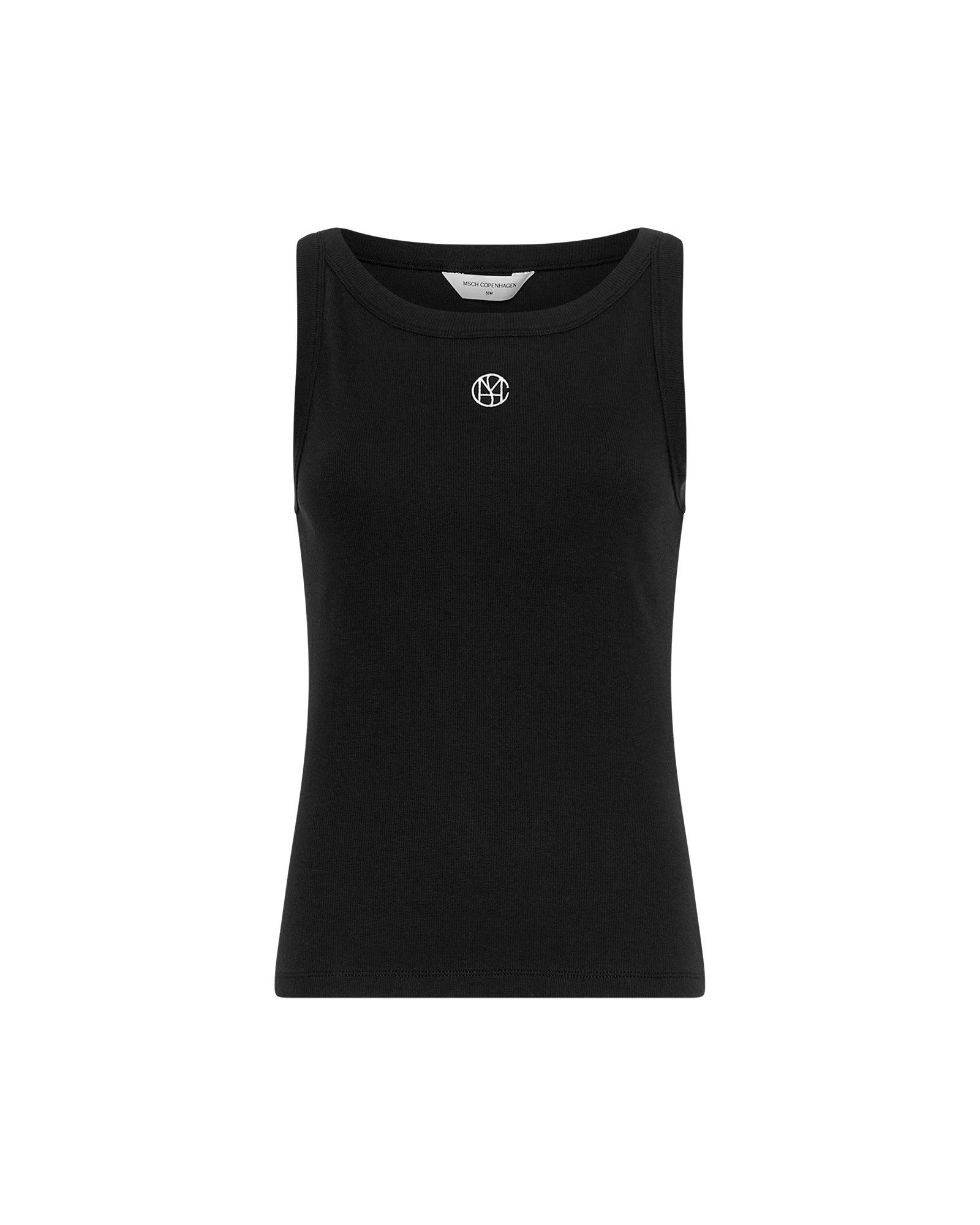 Moss Copenhagen Tanktop MSCHGubbe Rasmia Icon SL Top Black B White