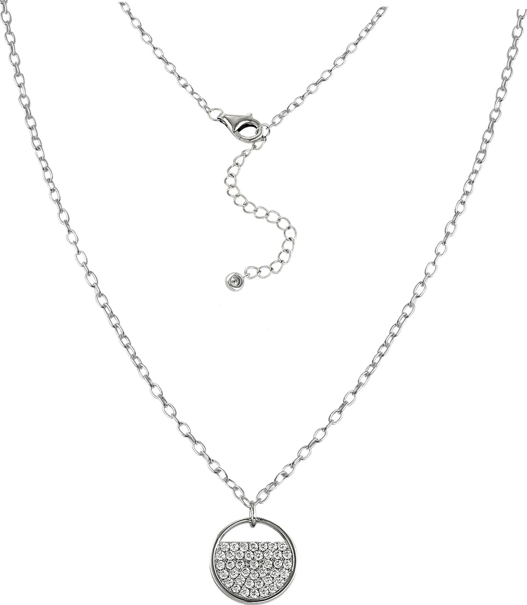 SilberDream Halskette, Farbe: 925 ca. Halsketten (Glamour) silber Silber, Glamour SilberDream 45cm, Zirkonia Sterling Silberkette