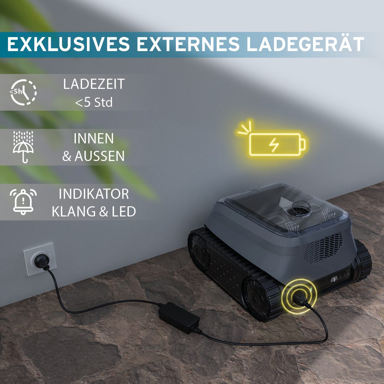 ZODIAC® Poolroboter »Sweepy«, (Kabellos Pool Reiniger), Kabellos