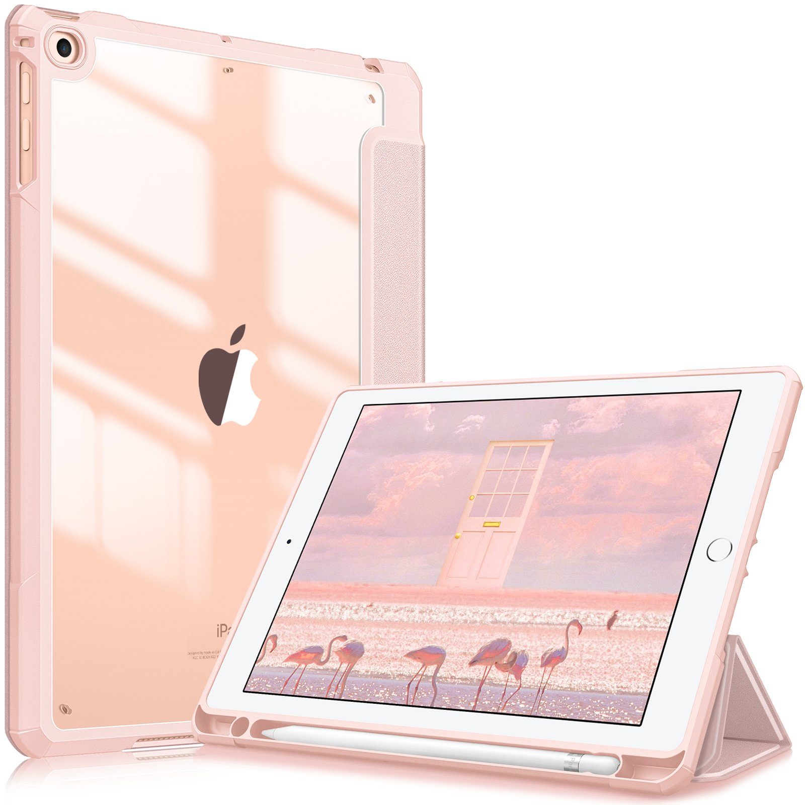 Fintie Tablet-Hülle für iPad 6. Gen 2018/ iPad 5. Gen 2017/ iPad Air 2/ iPad  Air 9.7", Hülle mit Stifthalter und transparenter Hartschale auf der  Rückseite