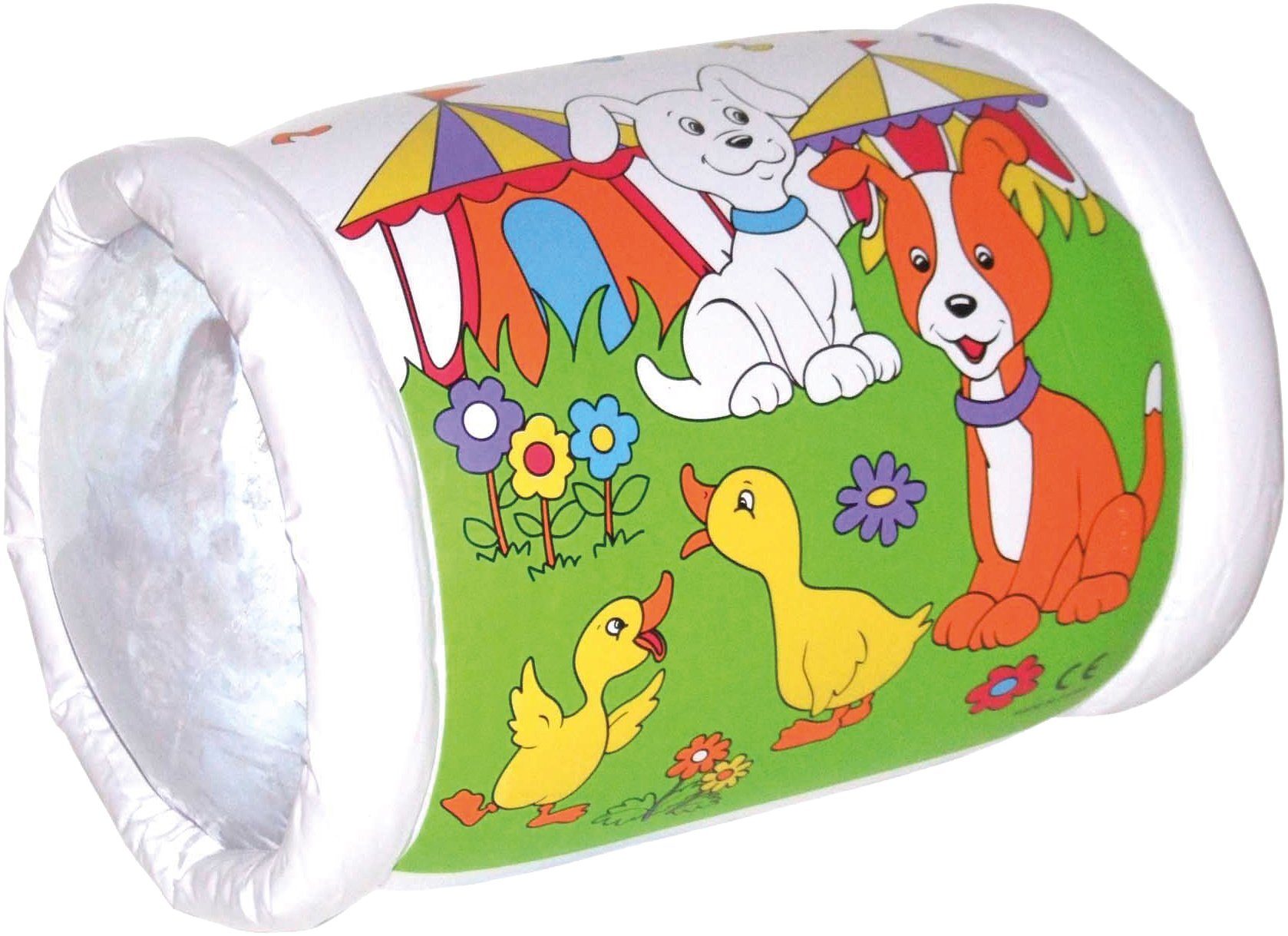 BIECO Lauflernhilfe »Bieco Krabbelrolle mit drei Rasselbällen ca. 45x38 cm Krabbel Hilfen Baby
