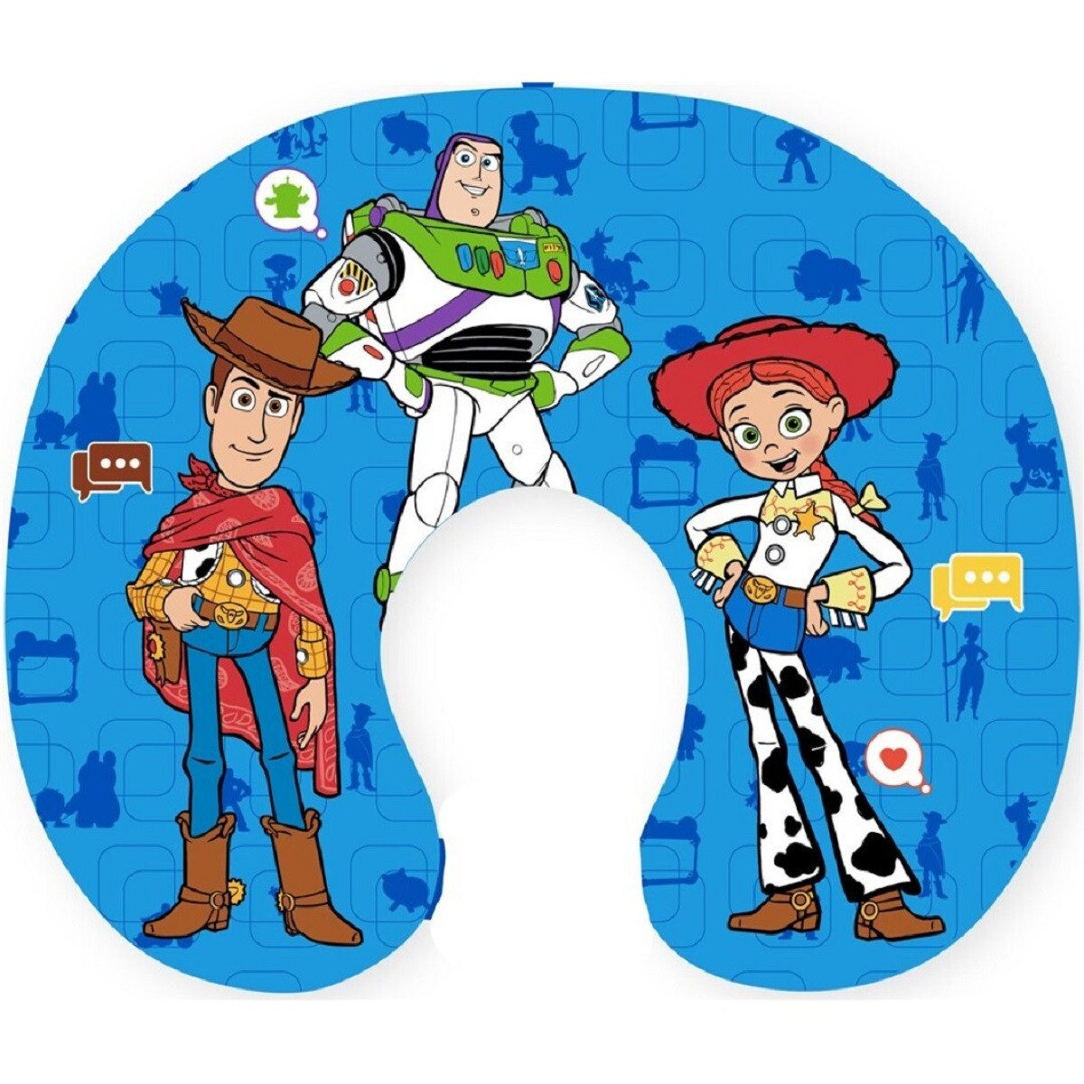 Disney Reisekissen Pixar Toy Story Nackenkissen Kinder Reisekissen Auto Flugzeug, Packung