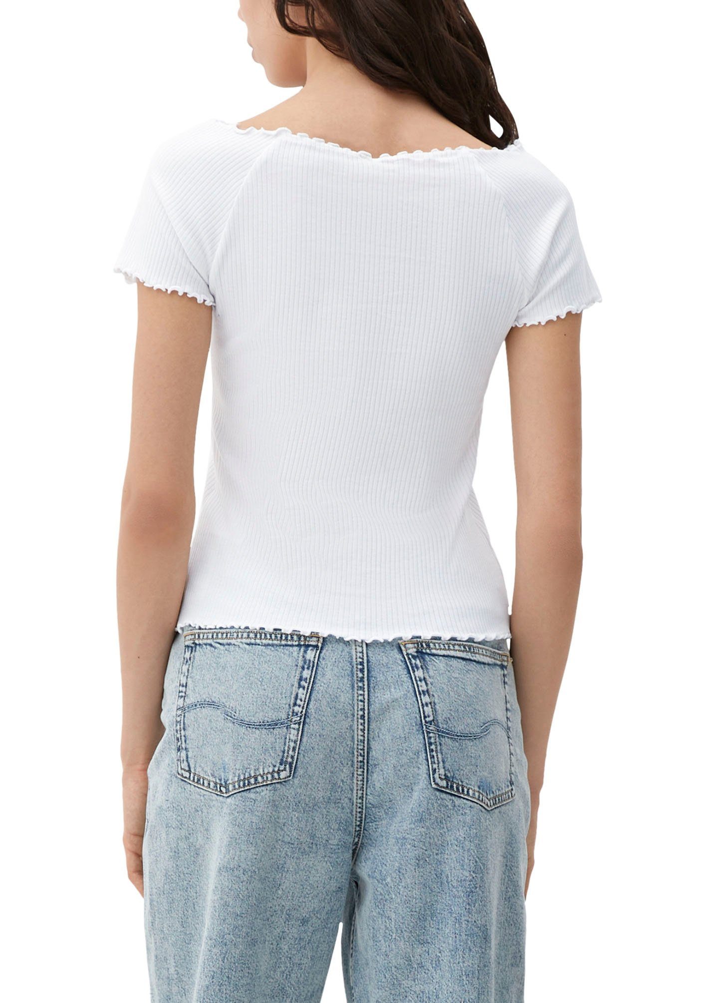 QS Bogenkante mit white T-Shirt