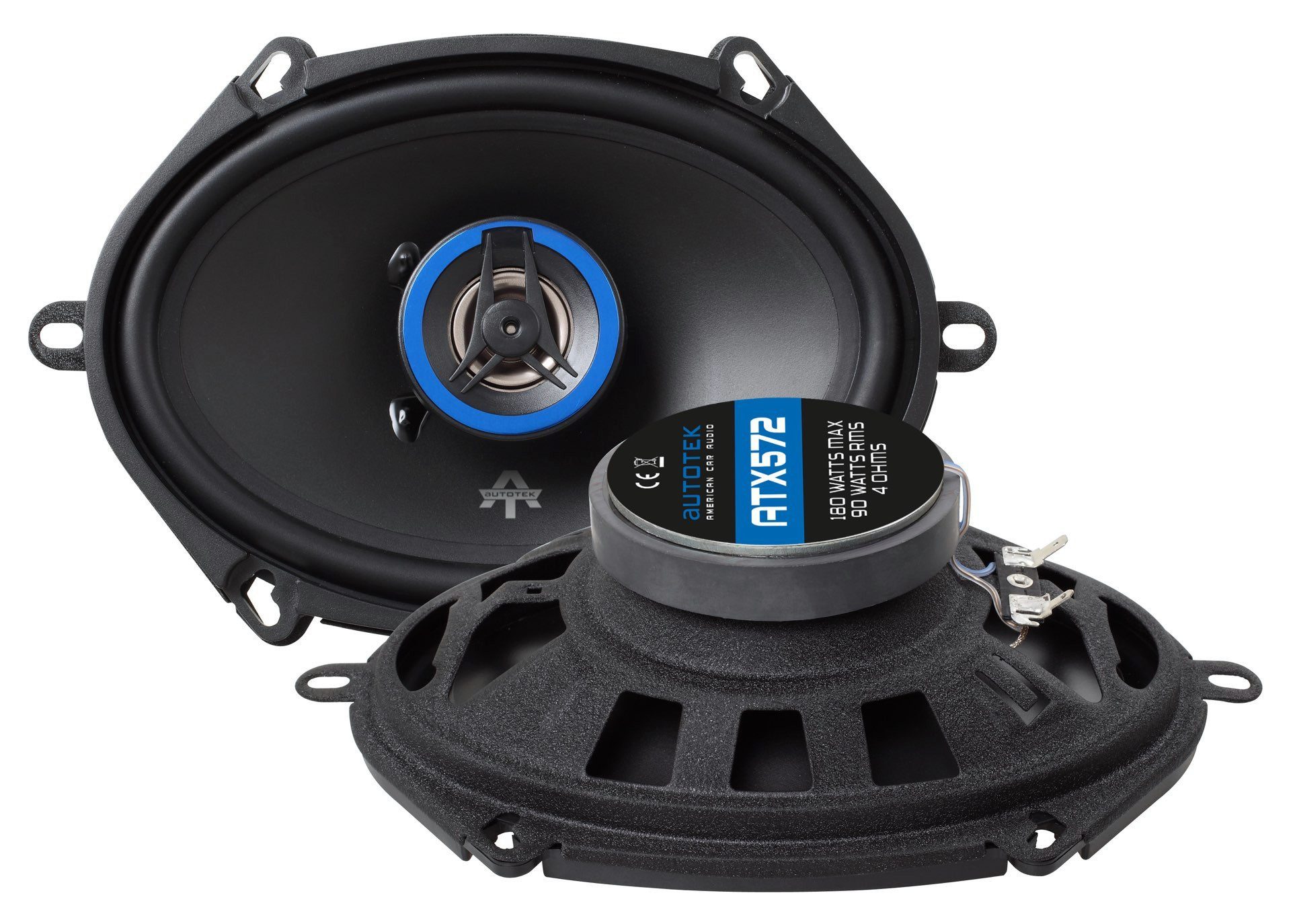 Autotek ATX-572 2-Wege oval 13x18cm Koax Lautsprecher 5'x7' Auto-Lautsprecher (90 W)