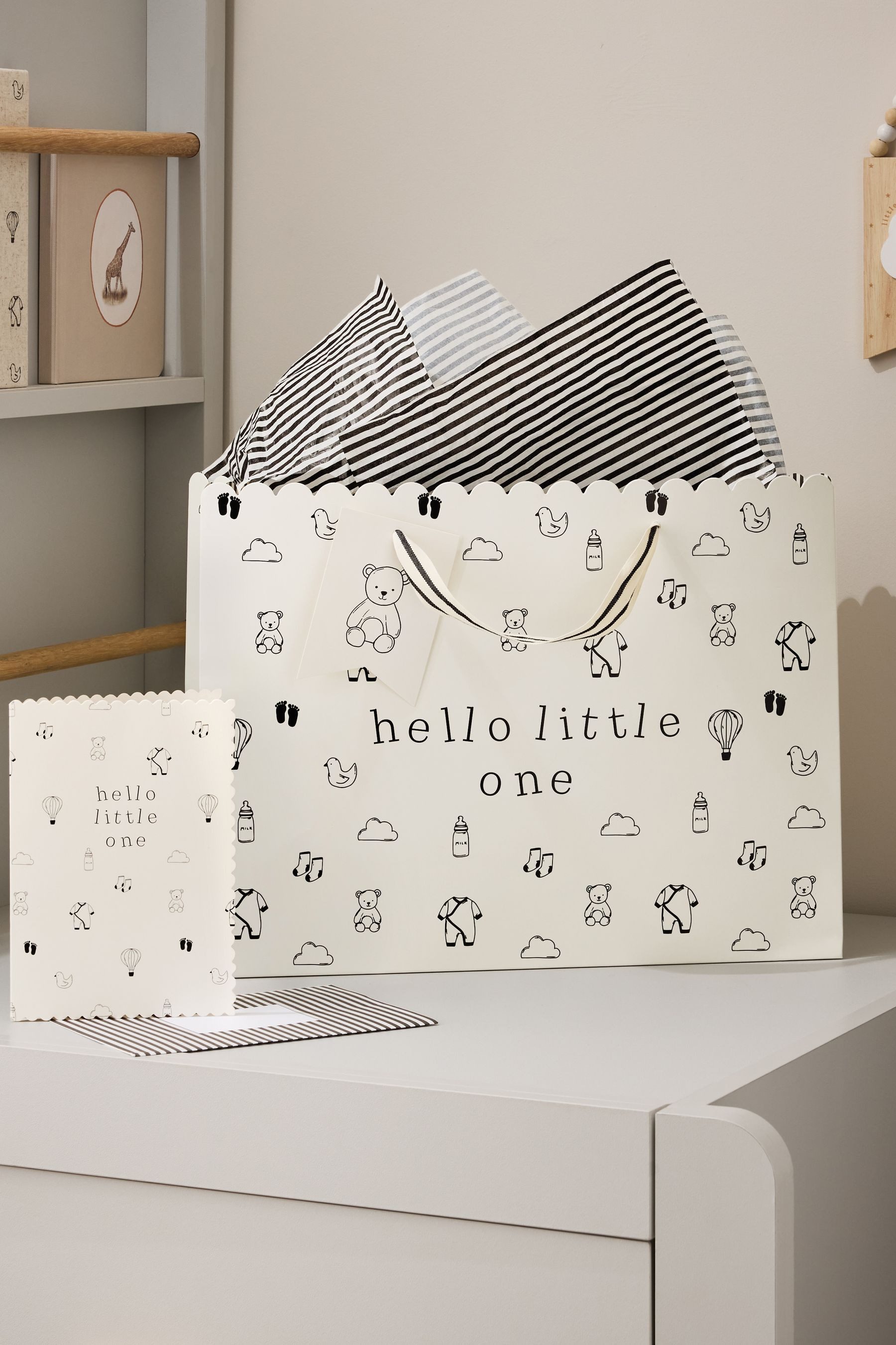 Next Geschenkpapier Baby-Geschenktasche und Karte im Set Icons, (1St)