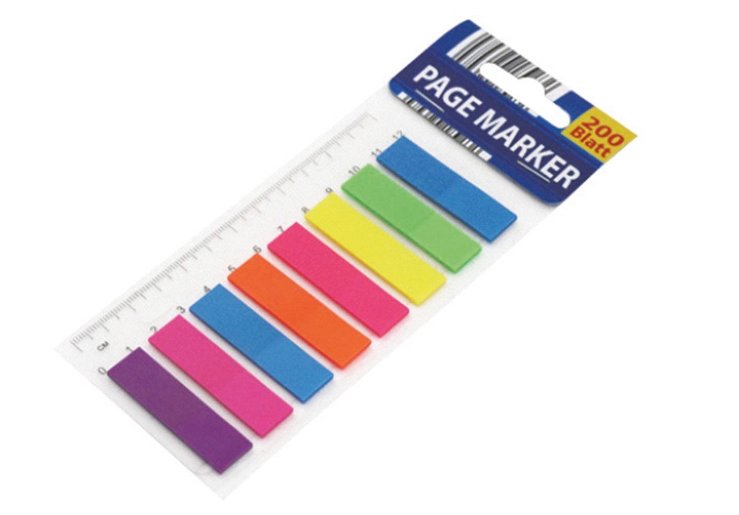 Haftnotizblock Pagemarker Farbig 8x25 Blatt - Haftmarker Klebezettel, Pagemarker Haftstreifen Notizzettel Lesezeichen Bürobedarf