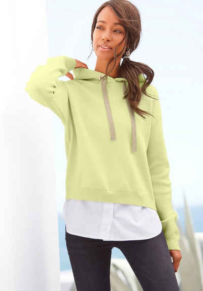 Vivance Kapuzenpullover mit abnehmbarem Bluseneinsatz